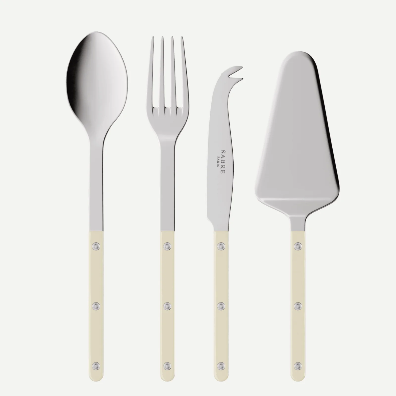 Bistrot Uni, Ivoire - Set Les Essentiels Bistrot - ensemble de 4 couverts de service