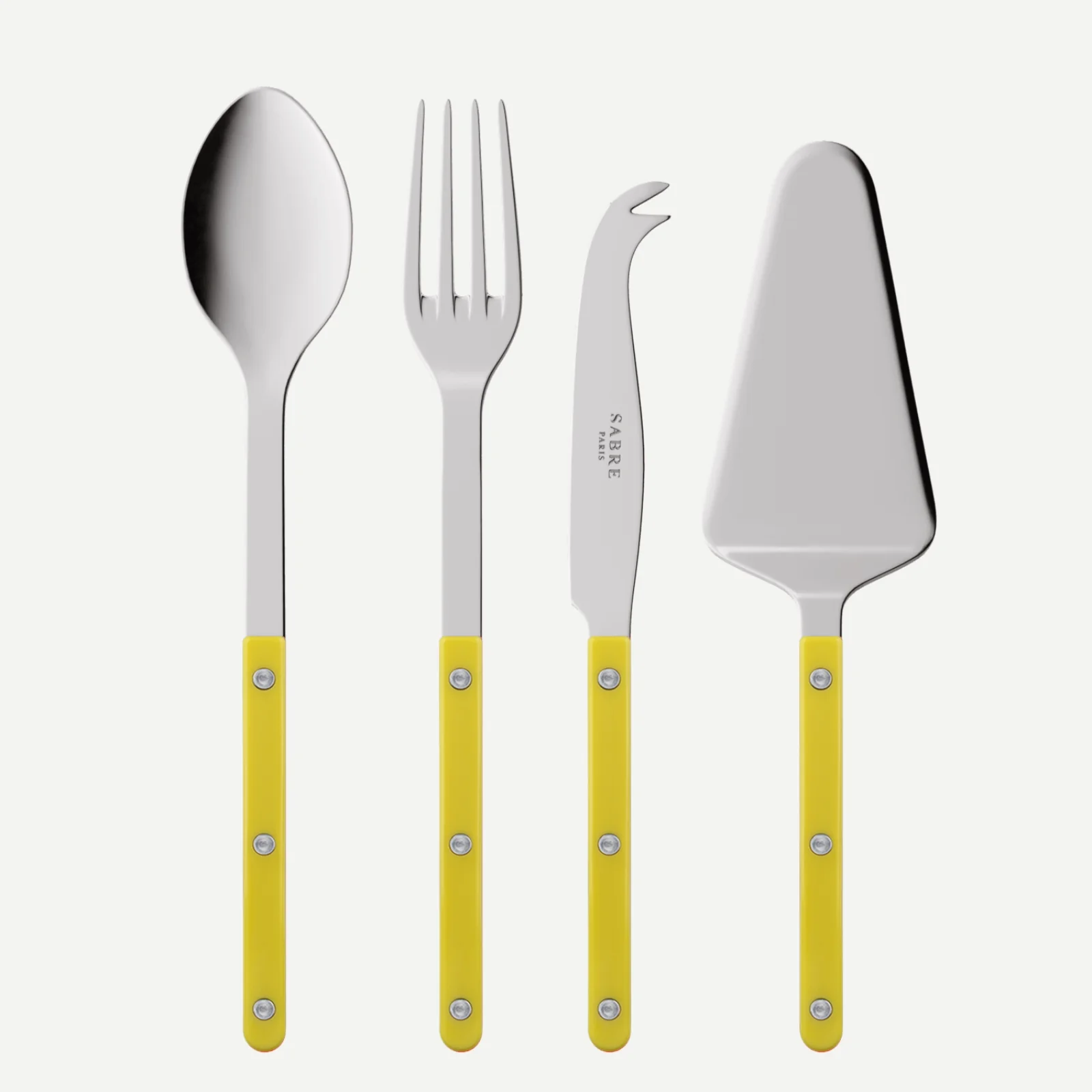 Bistrot Uni, Jaune - Set Les Essentiels Bistrot - ensemble de 4 couverts de service