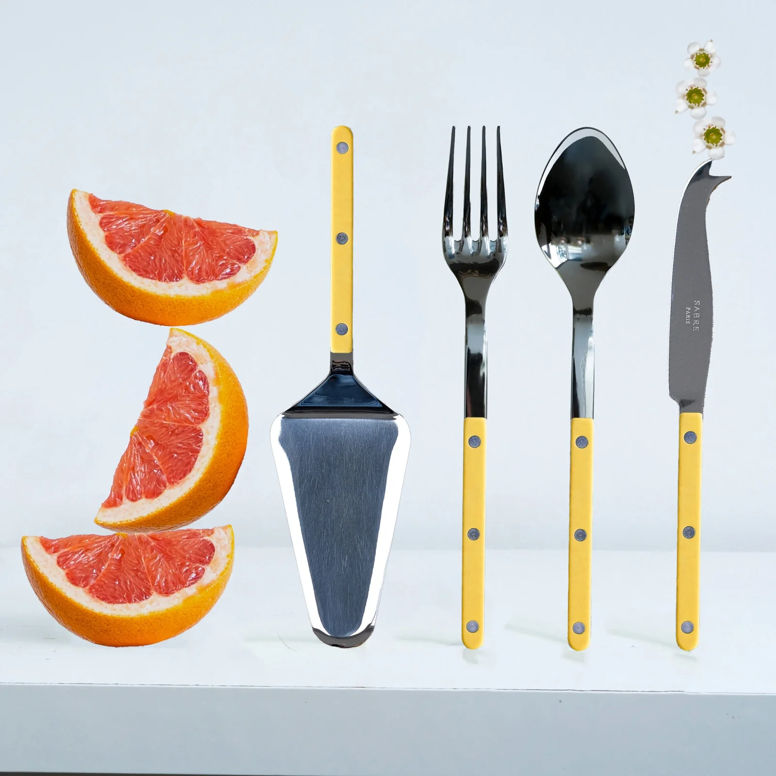Bistrot Uni, Jaune - Set Les Essentiels Bistrot - ensemble de 4 couverts de service - Image 2