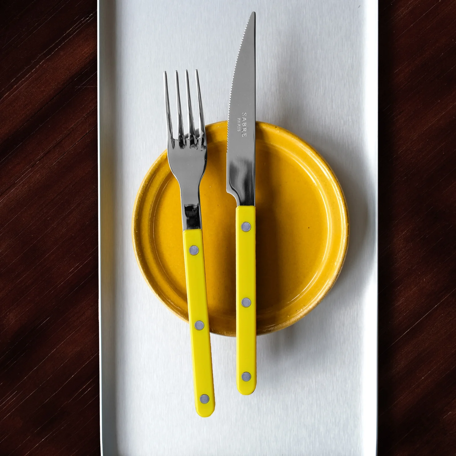 Bistrot Uni, Jaune - Couteau de table - Image 3