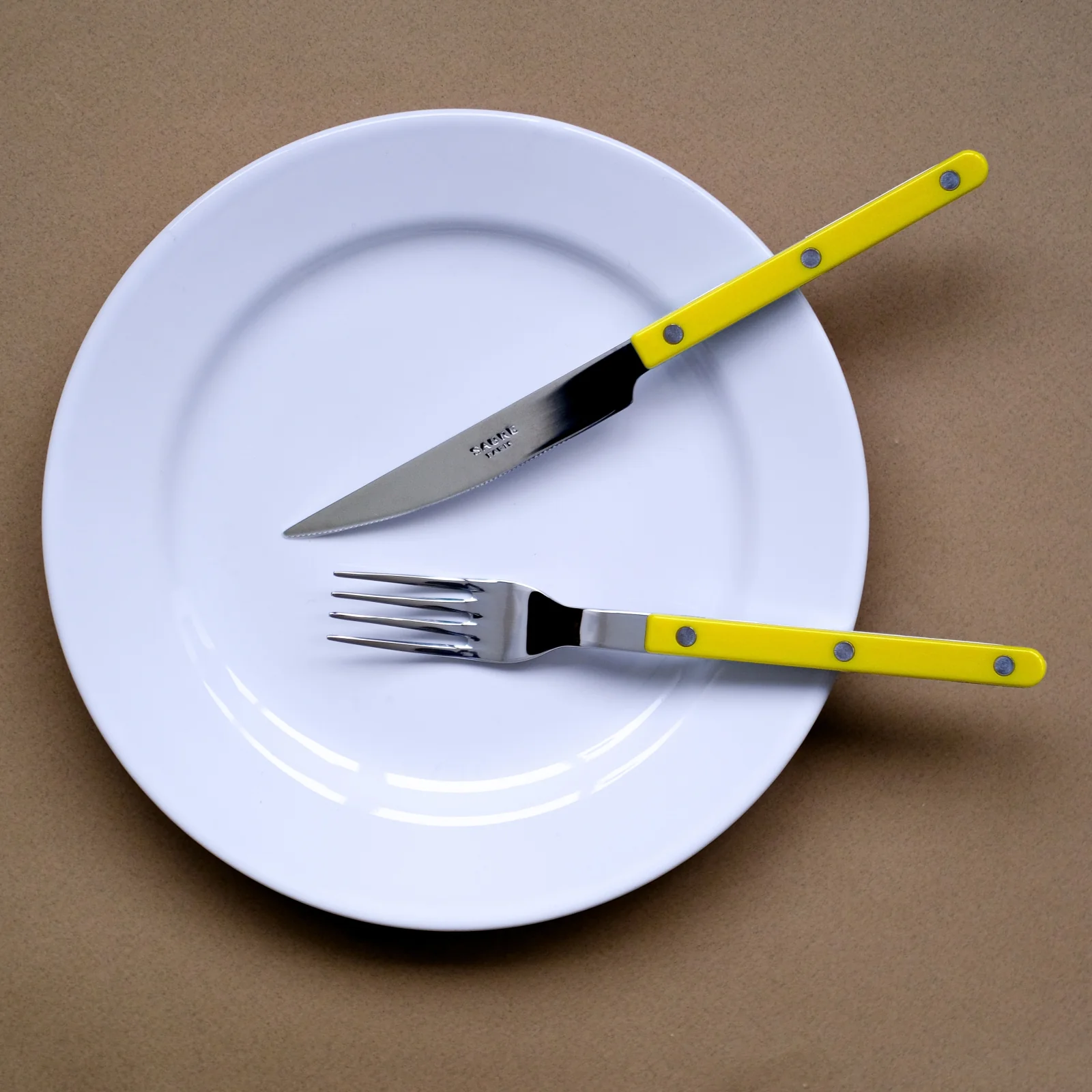 Bistrot Uni, Jaune - Set de 5 couverts de table - Image 2