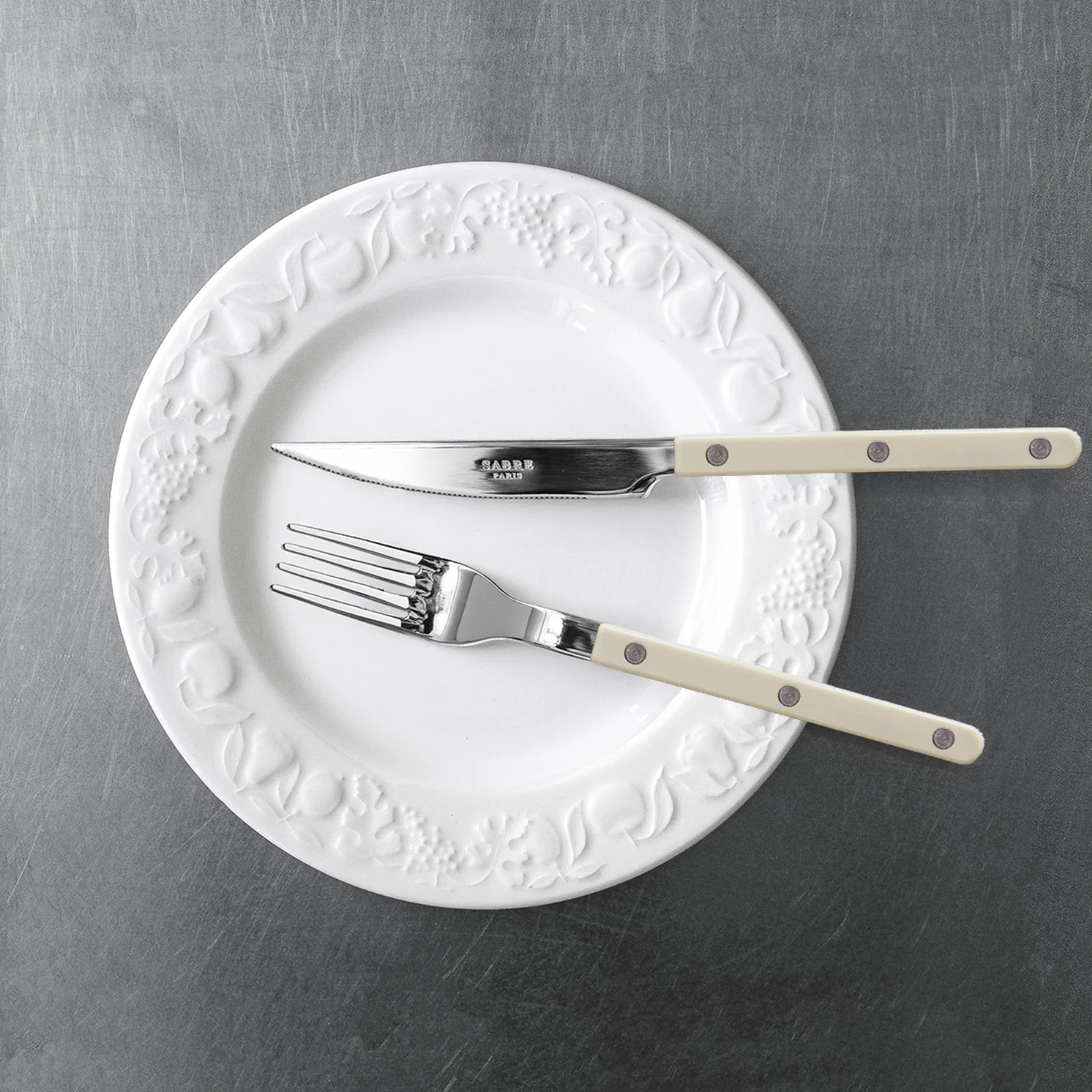Bistrot Uni, Mastic - Set de 5 couverts de table - Image 4