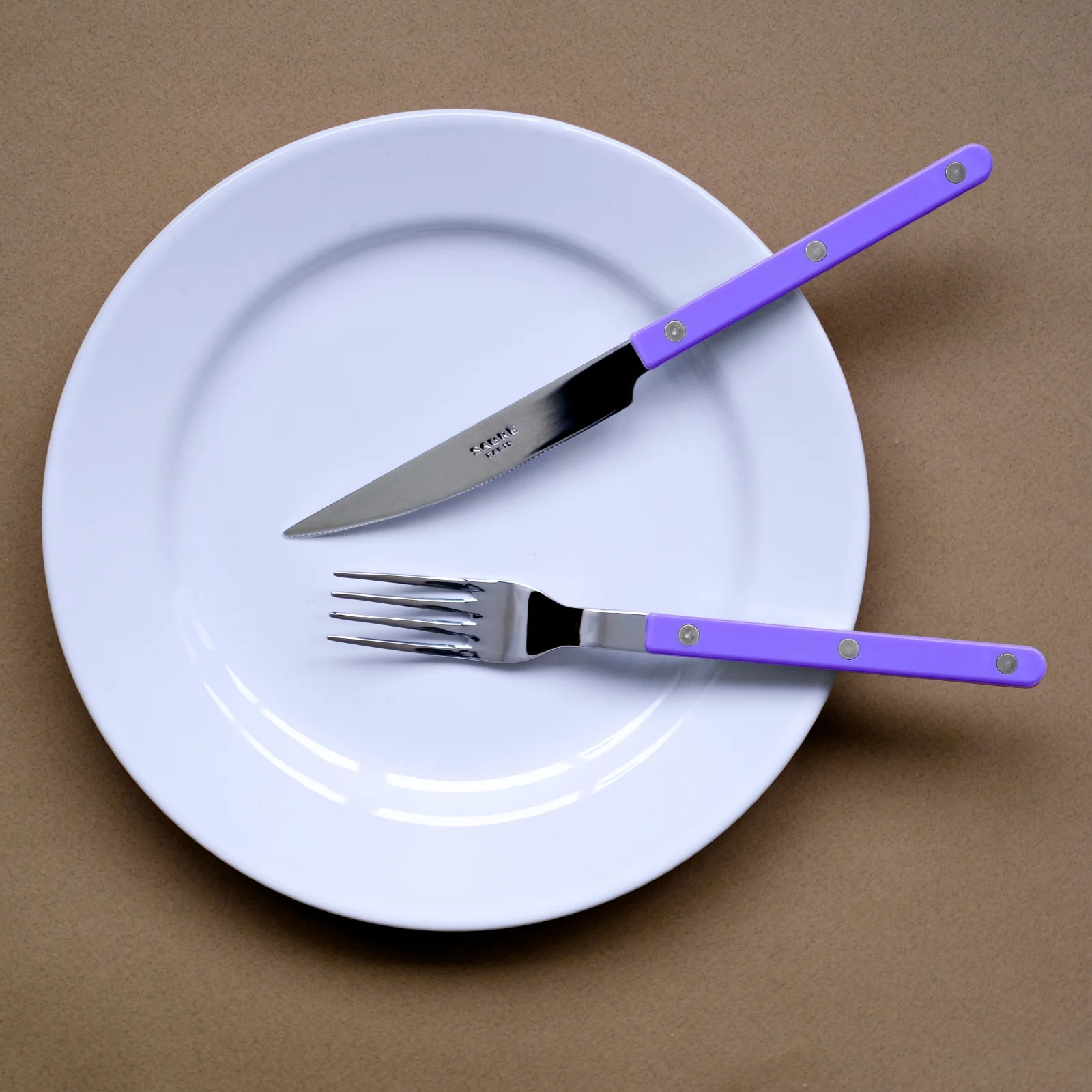 Bistrot Uni, Mauve - Set de 4 couverts de table - Image 2