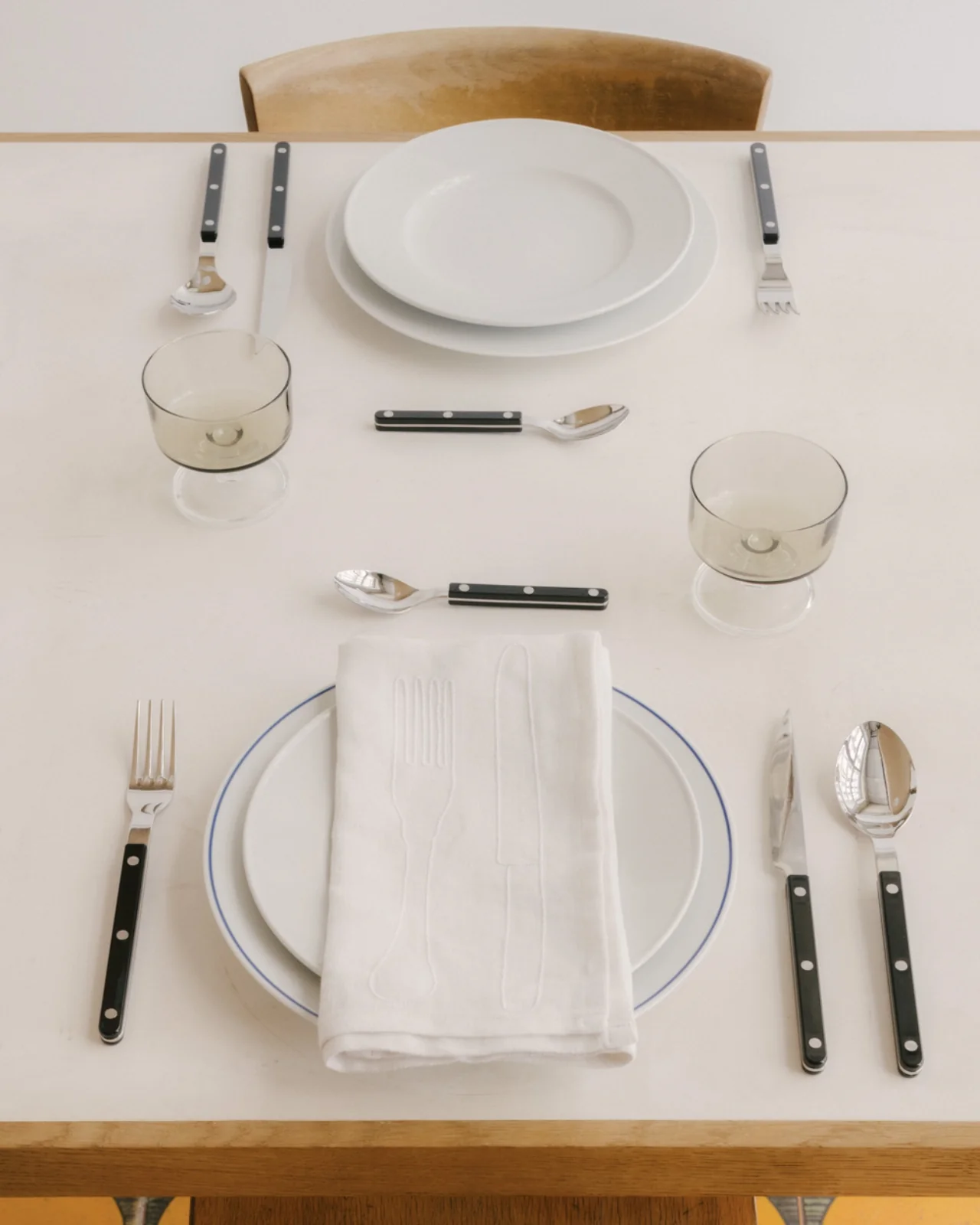 Bistrot Uni, Noir - Set de 5 couverts de table - Image 3