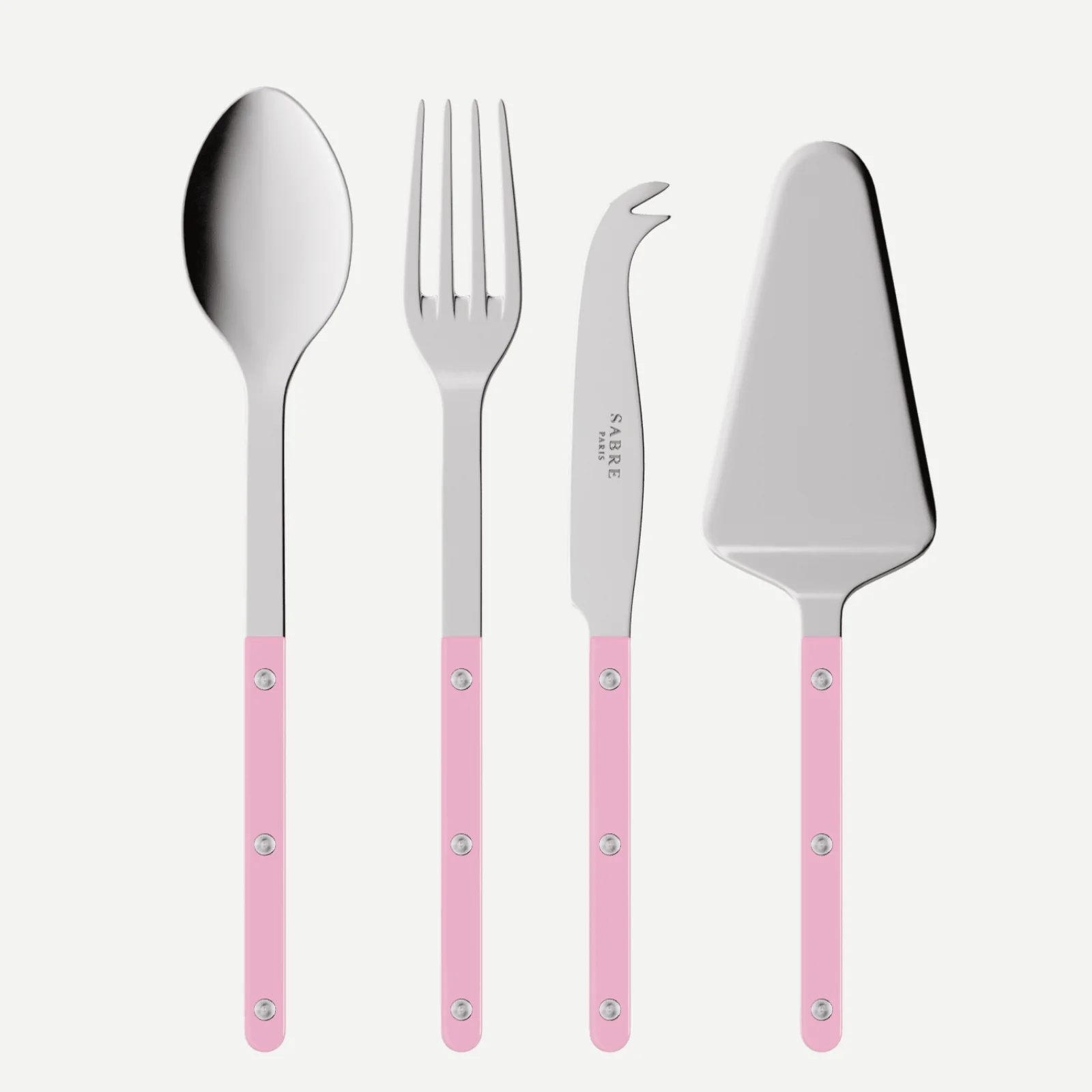 Bistrot Uni, Rose - Set Les Essentiels Bistrot - ensemble de 4 couverts de service
