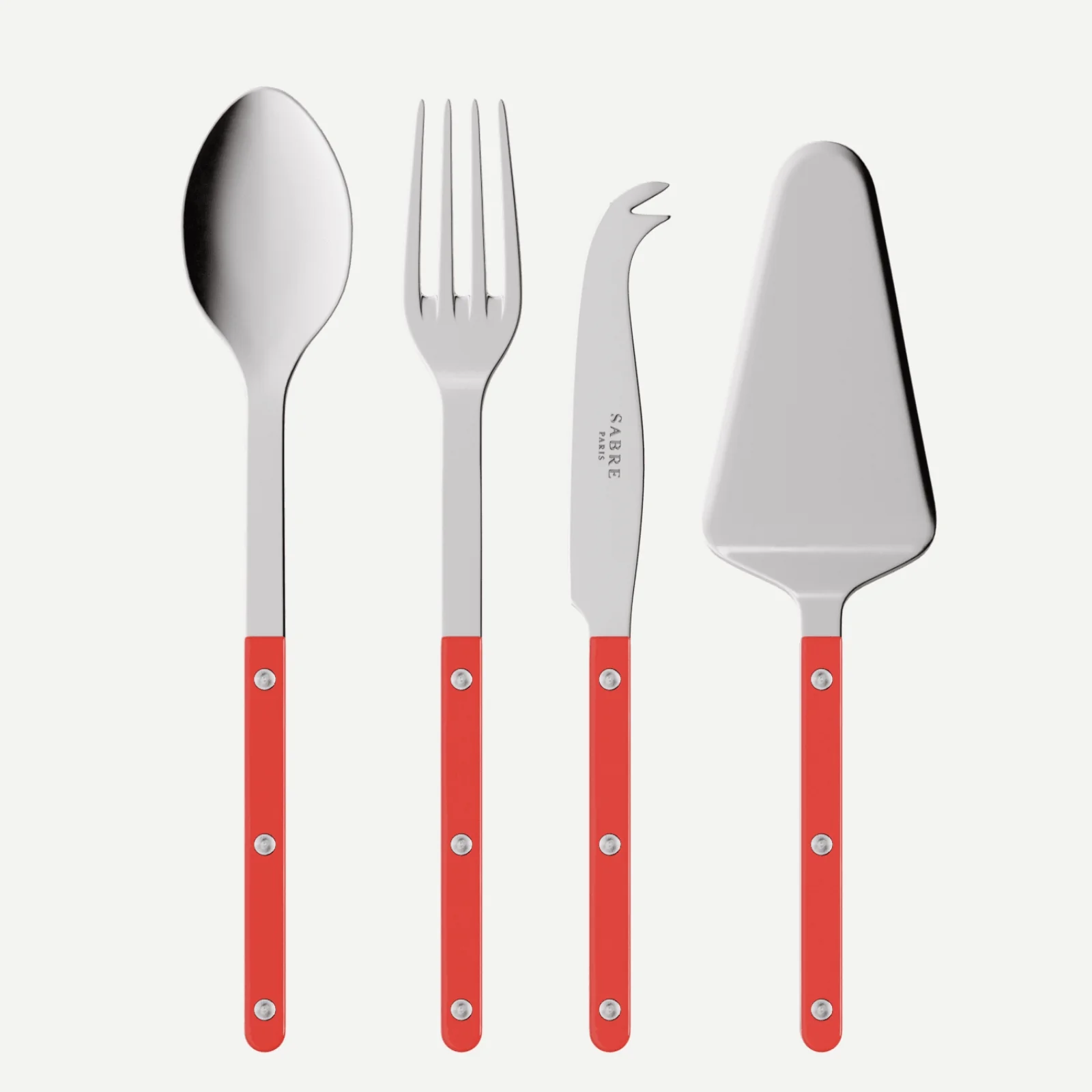 Bistrot Uni, Rouge - Set Les Essentiels Bistrot - ensemble de 4 couverts de service