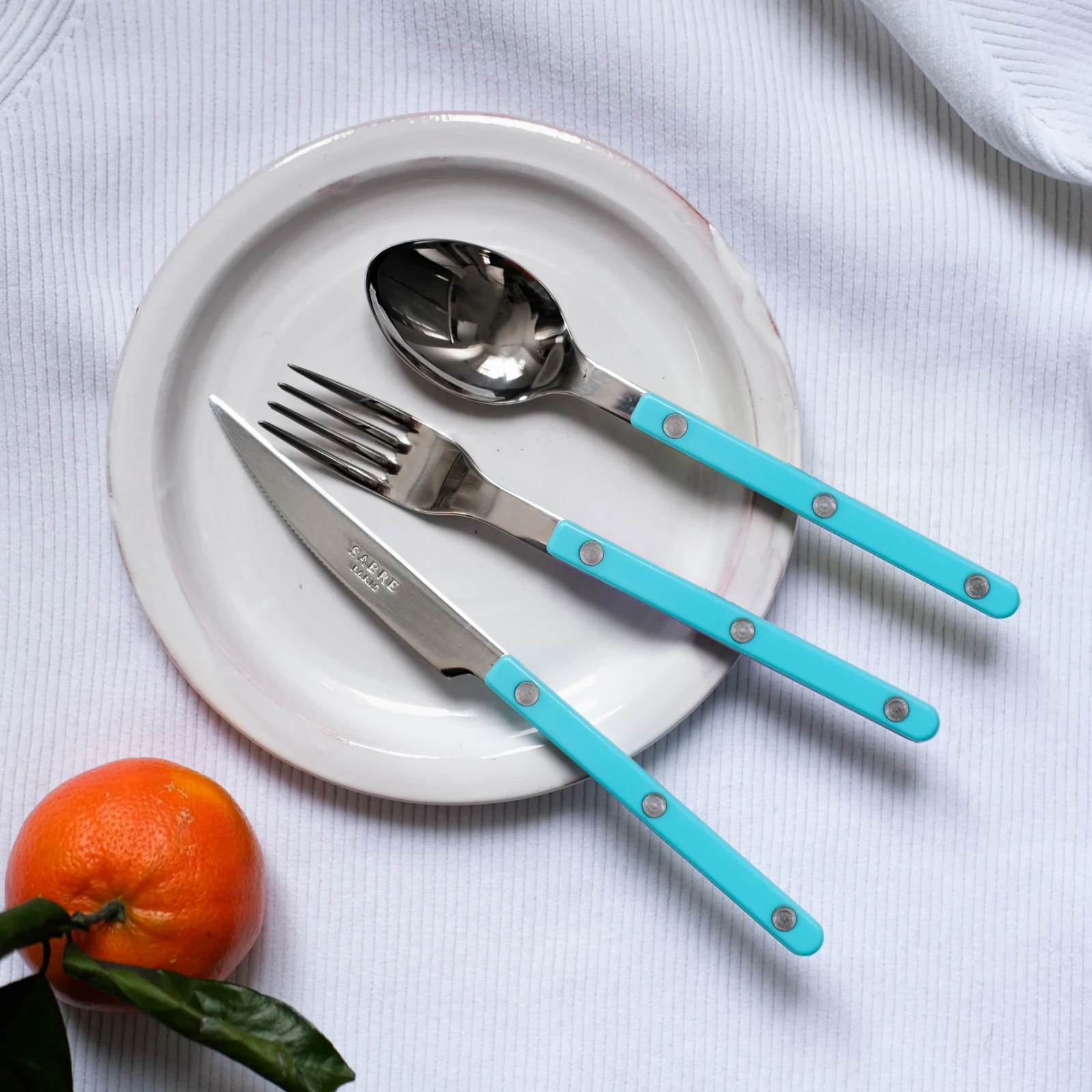 Bistrot Uni, Turquoise - Couteau à dessert - Image 2