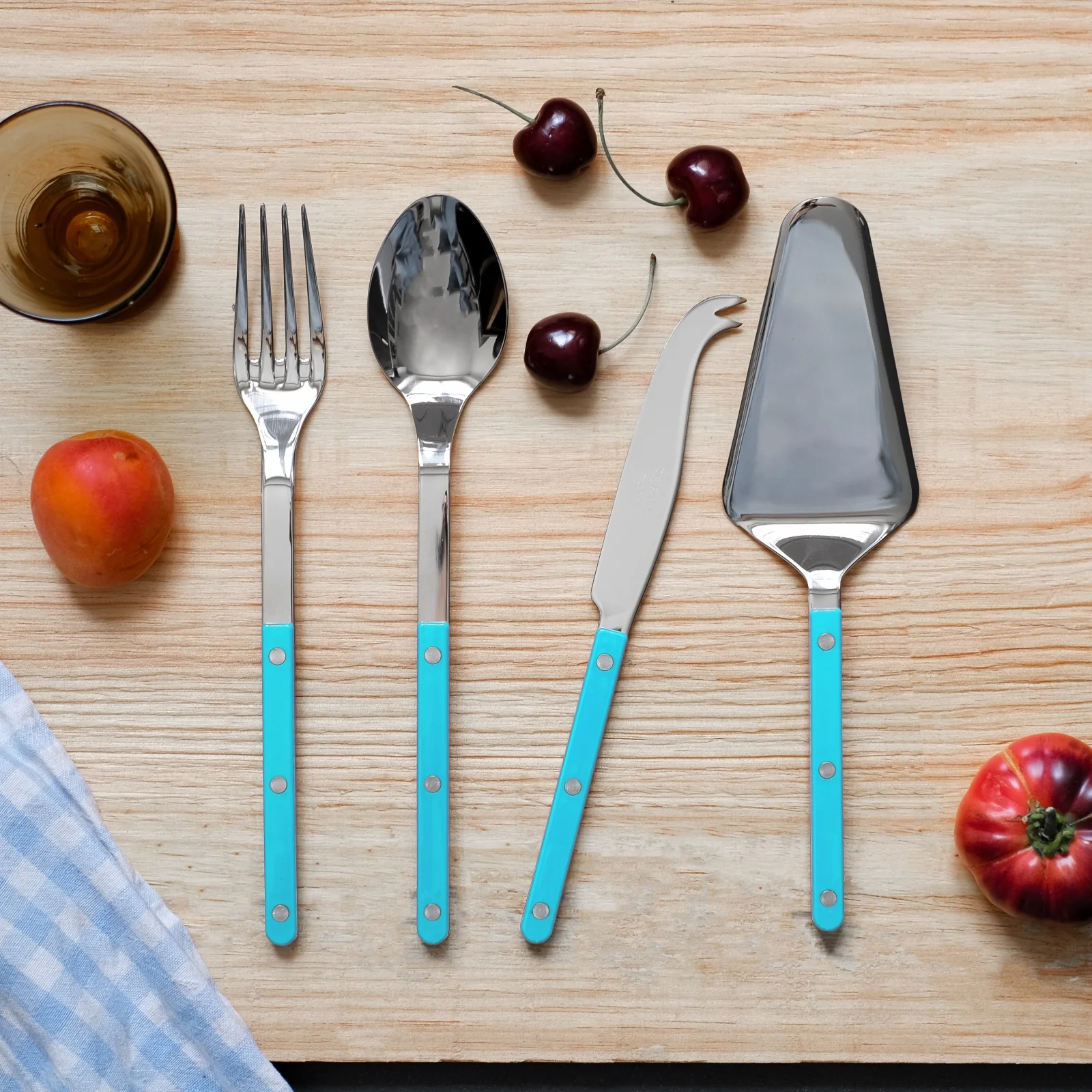 Bistrot Uni, Turquoise - Set Les Essentiels Bistrot - ensemble de 4 couverts de service - Image 2