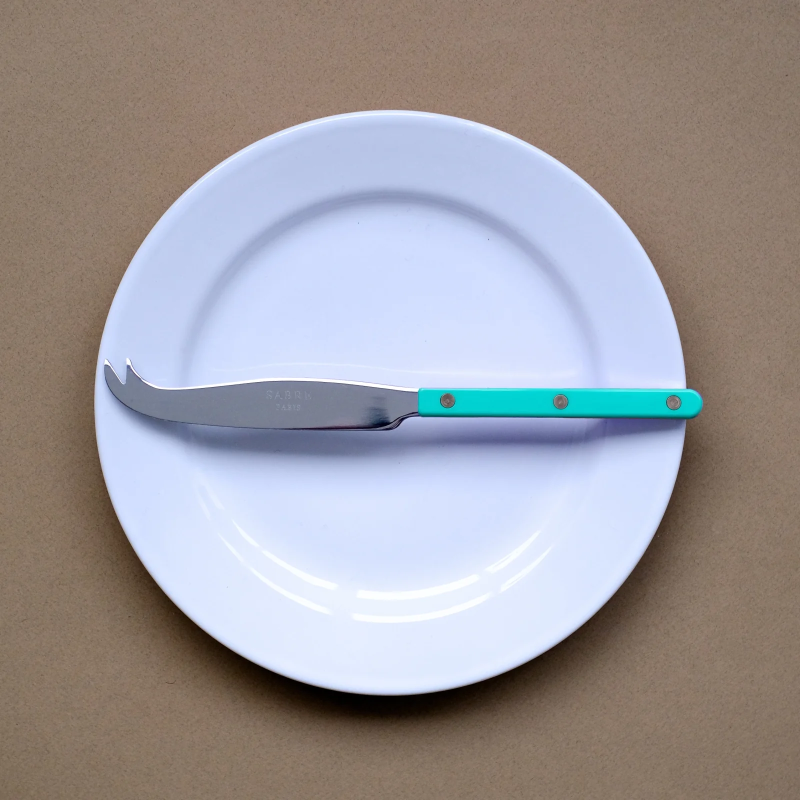 Bistrot Uni, Turquoise - Couteau à fromage GM - Image 2