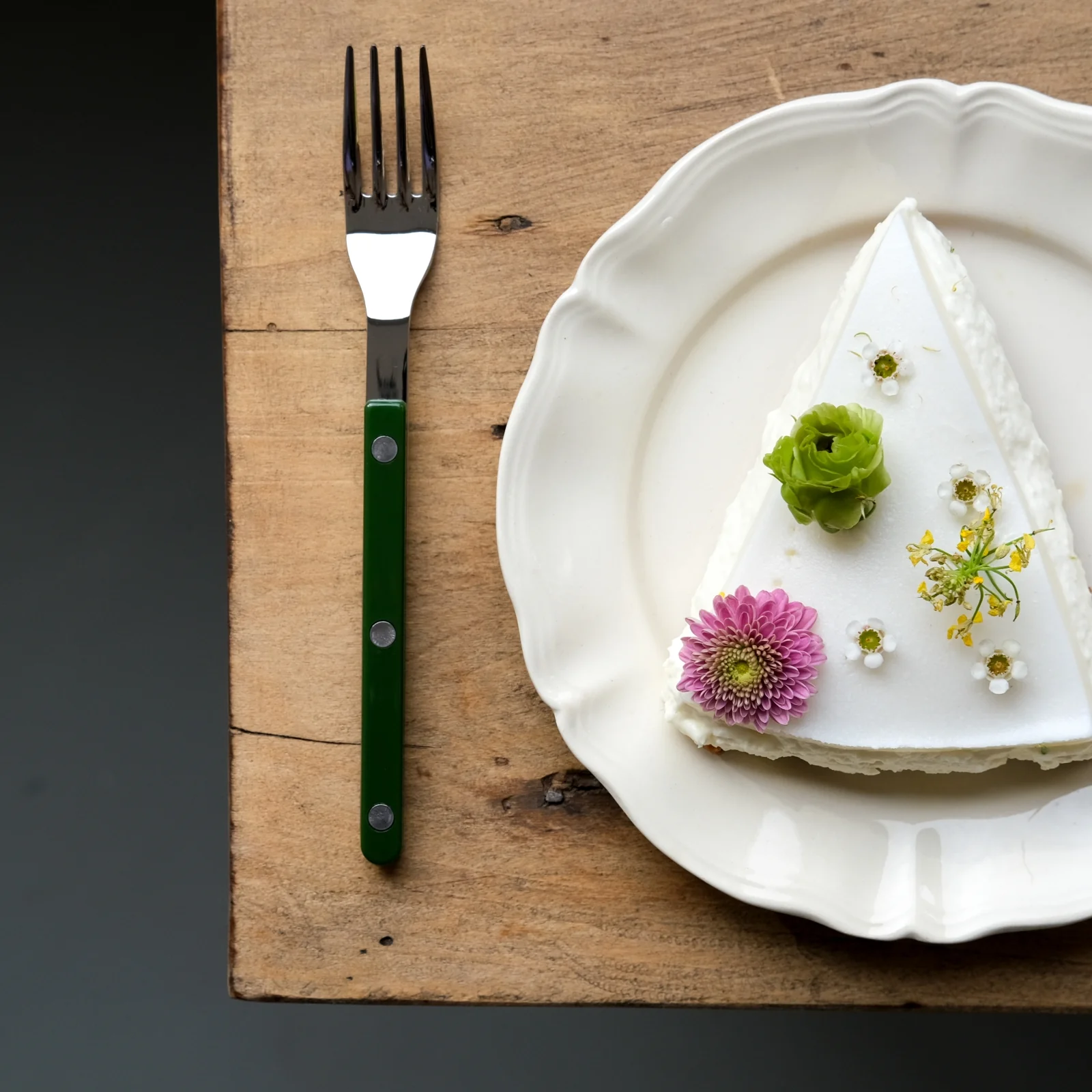 Bistrot Uni, Vert - Fourchette à dessert - Image 2