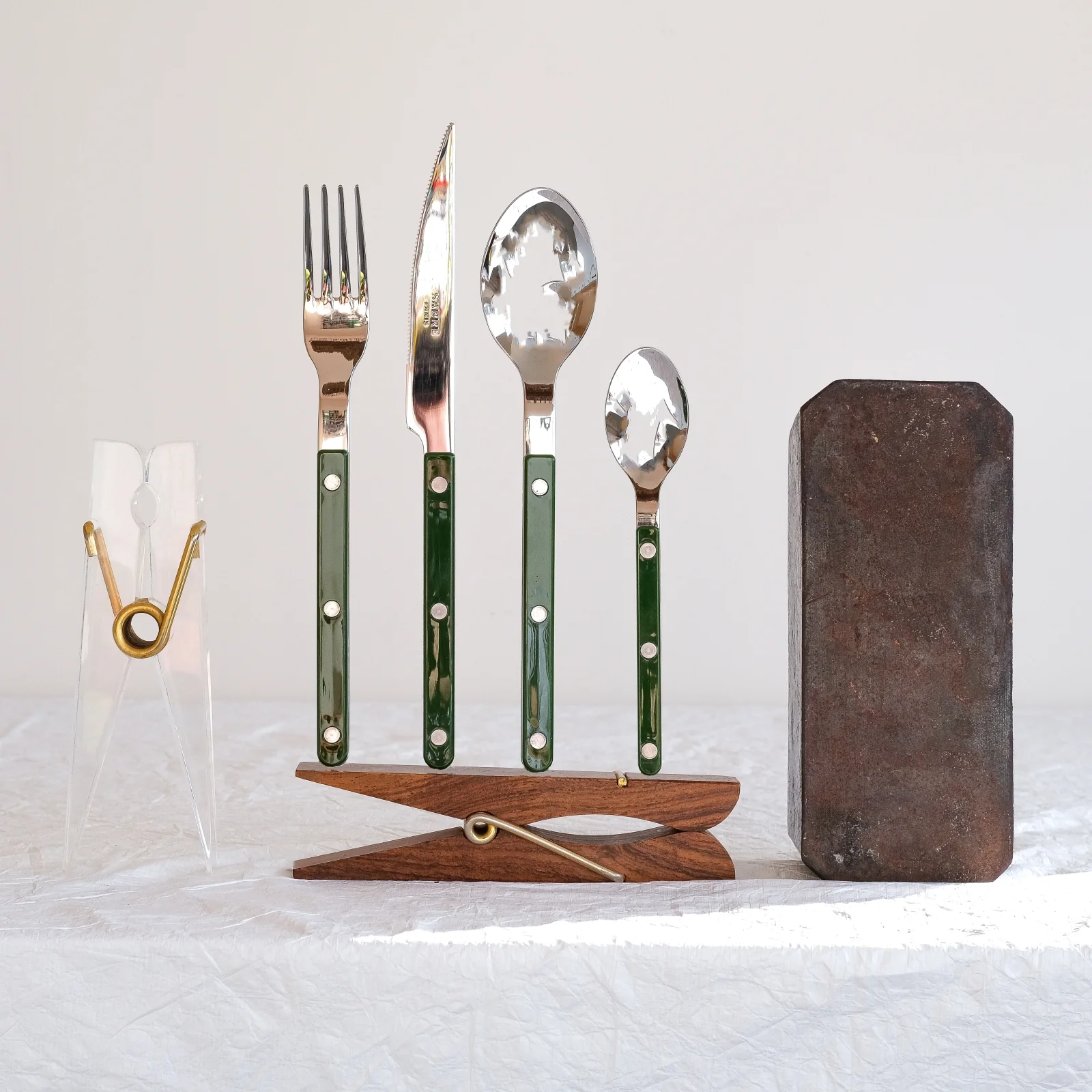 Bistrot Uni, Vert - Fourchette de table - Image 3