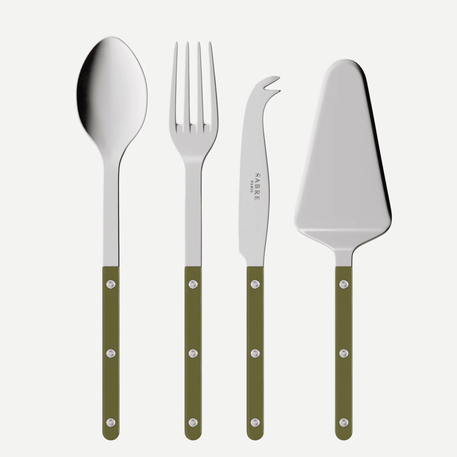 Bistrot Uni, Vert fougère - Set Les Essentiels Bistrot - ensemble de 4 couverts de service