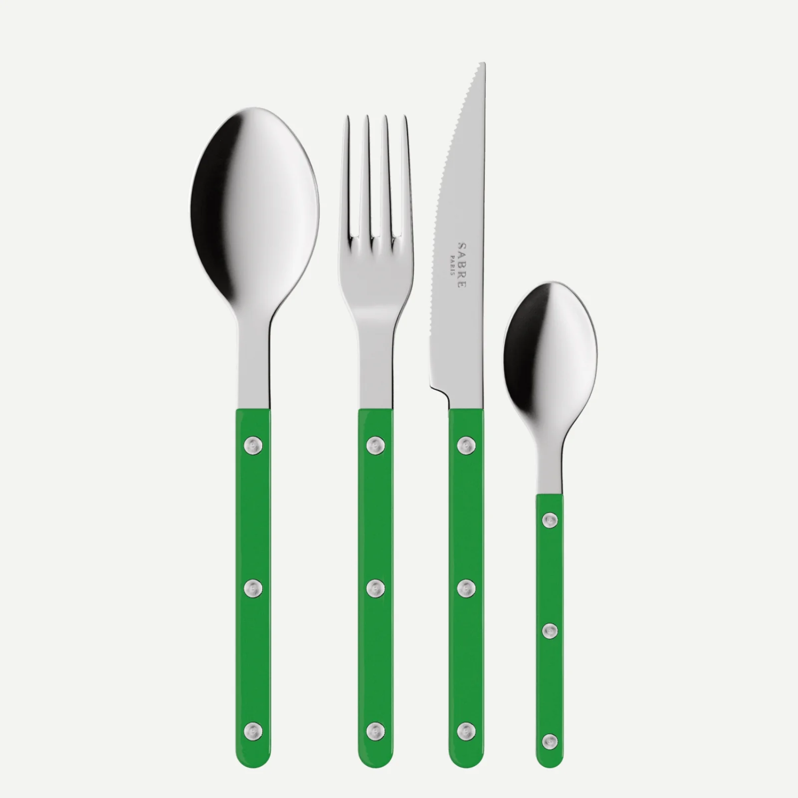 Bistrot Uni, Vert jardin - Ménagère 48 pièces