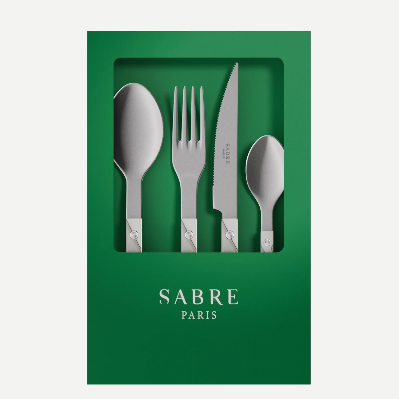 Bistrot Vintage Dune, Dune Ivoire - Coffret de 4 couverts de table