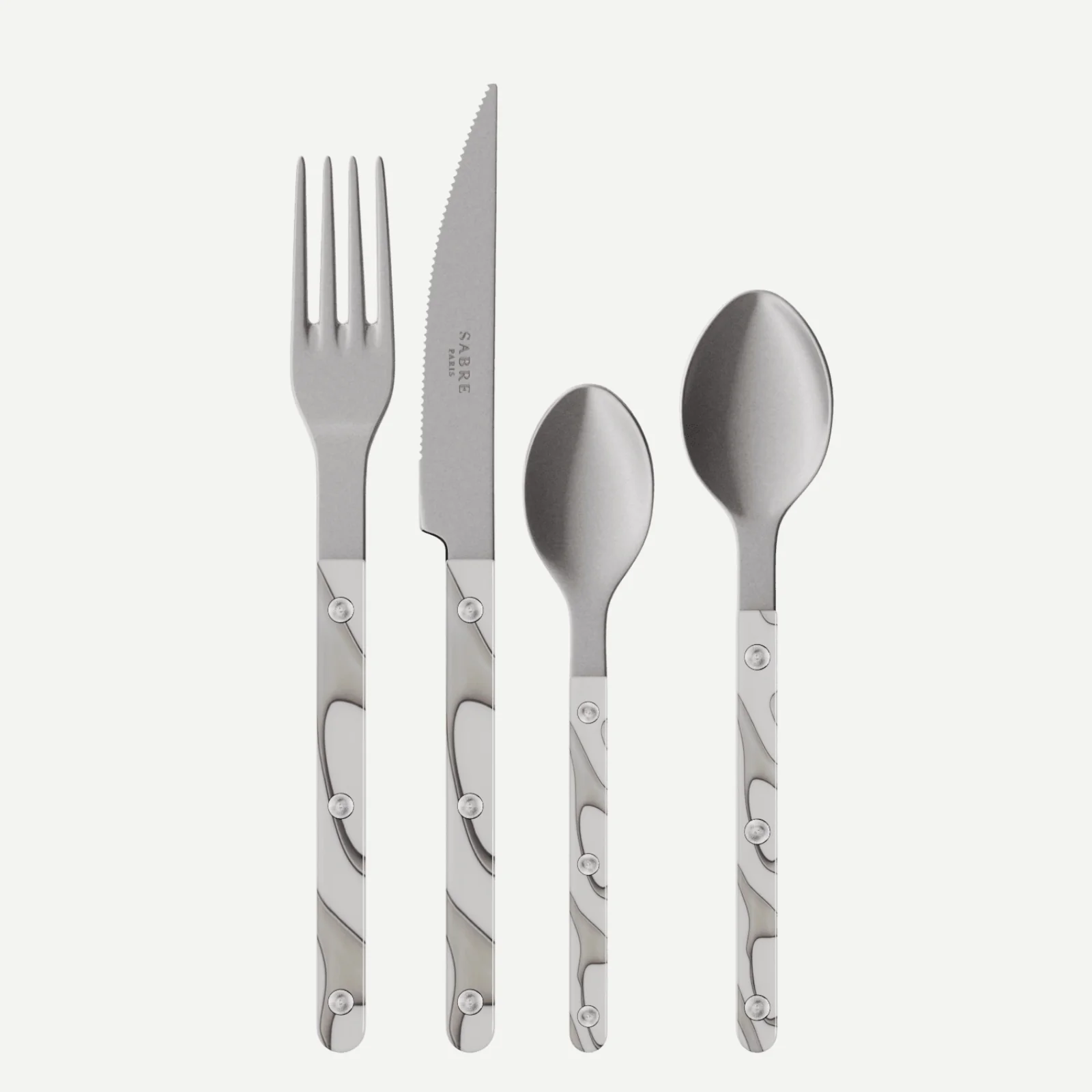 Bistrot Vintage Dune, Dune Ivoire - Set de 4 couverts de table