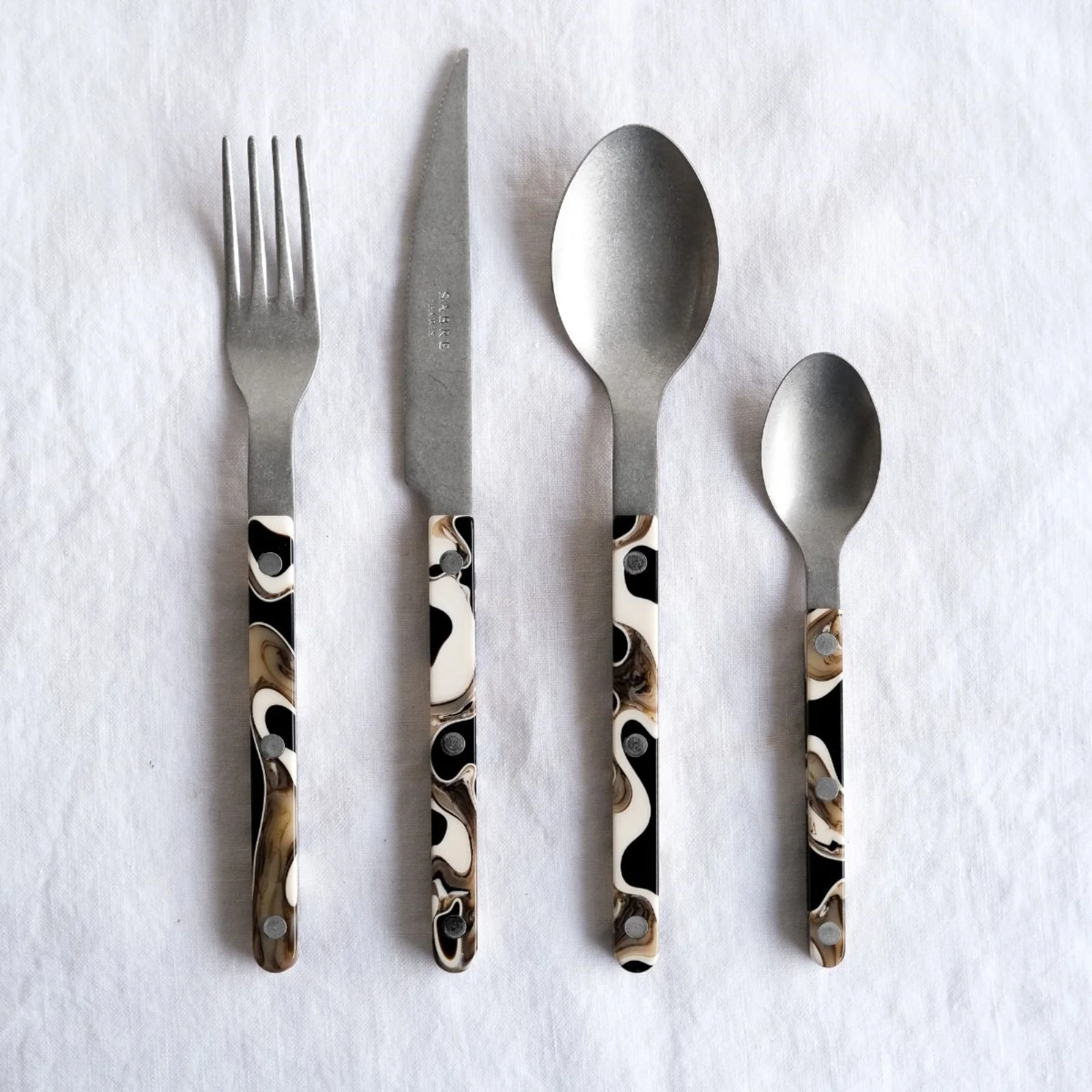 Bistrot Vintage Dune, Dune Noir - Set de 5 couverts de table - Image 5