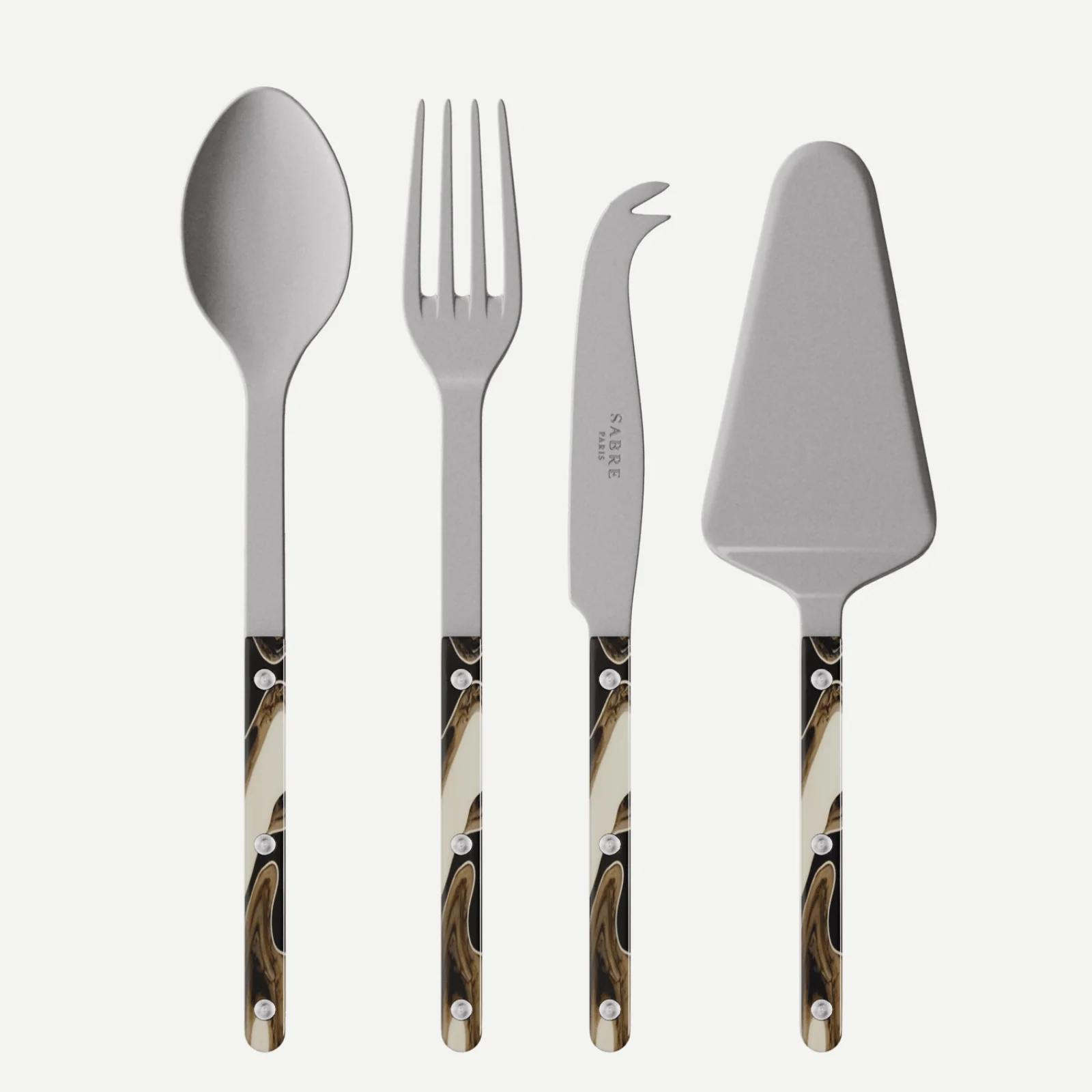Bistrot Vintage Dune, Dune Noir - Set Les Essentiels Bistrot - ensemble de 4 couverts de service