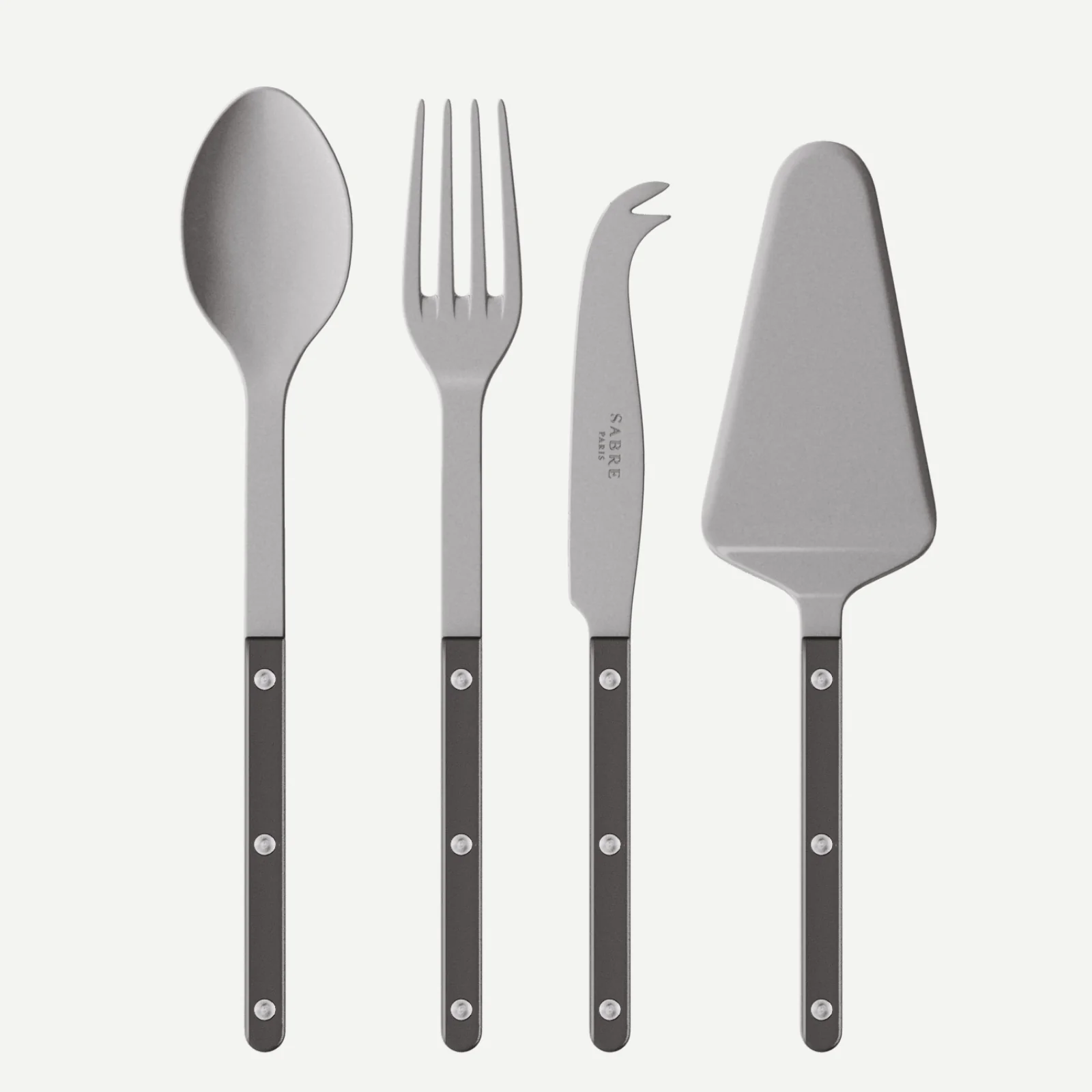 Bistrot Vintage Pearly, Anthracite - Set Les Essentiels Bistrot - ensemble de 4 couverts de service