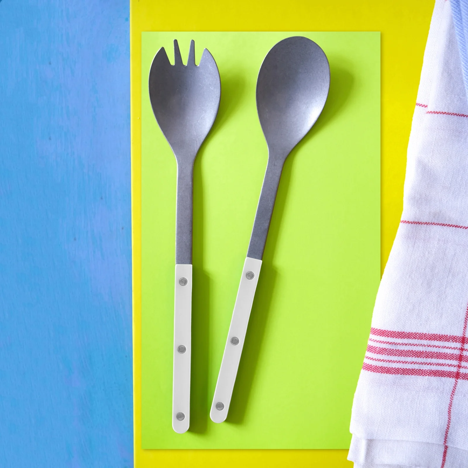 Bistrot Vintage Pearly, Blanc - Couverts à salade - Image 2