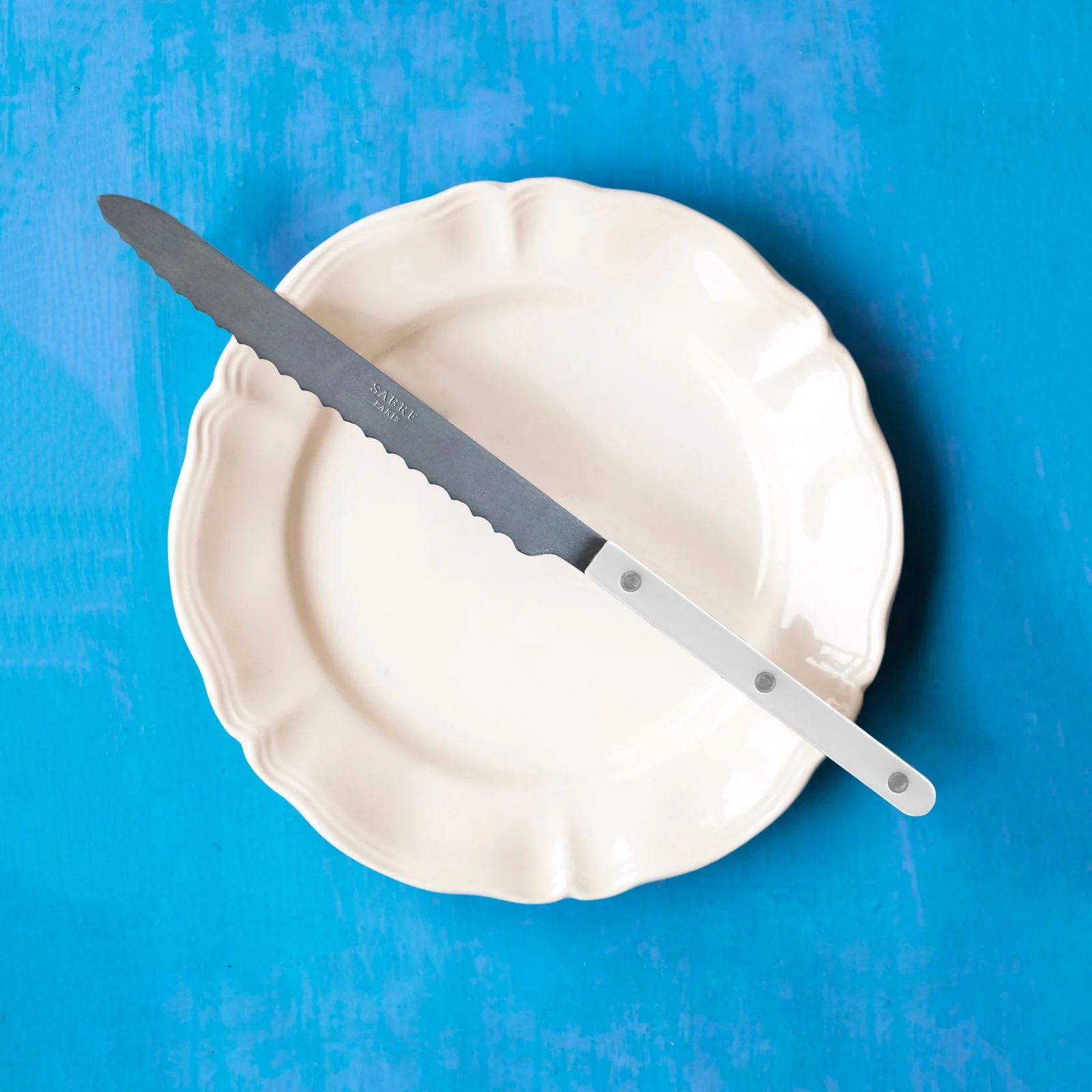 Bistrot Vintage Pearly, Blanc - Couteau à pain - Image 2