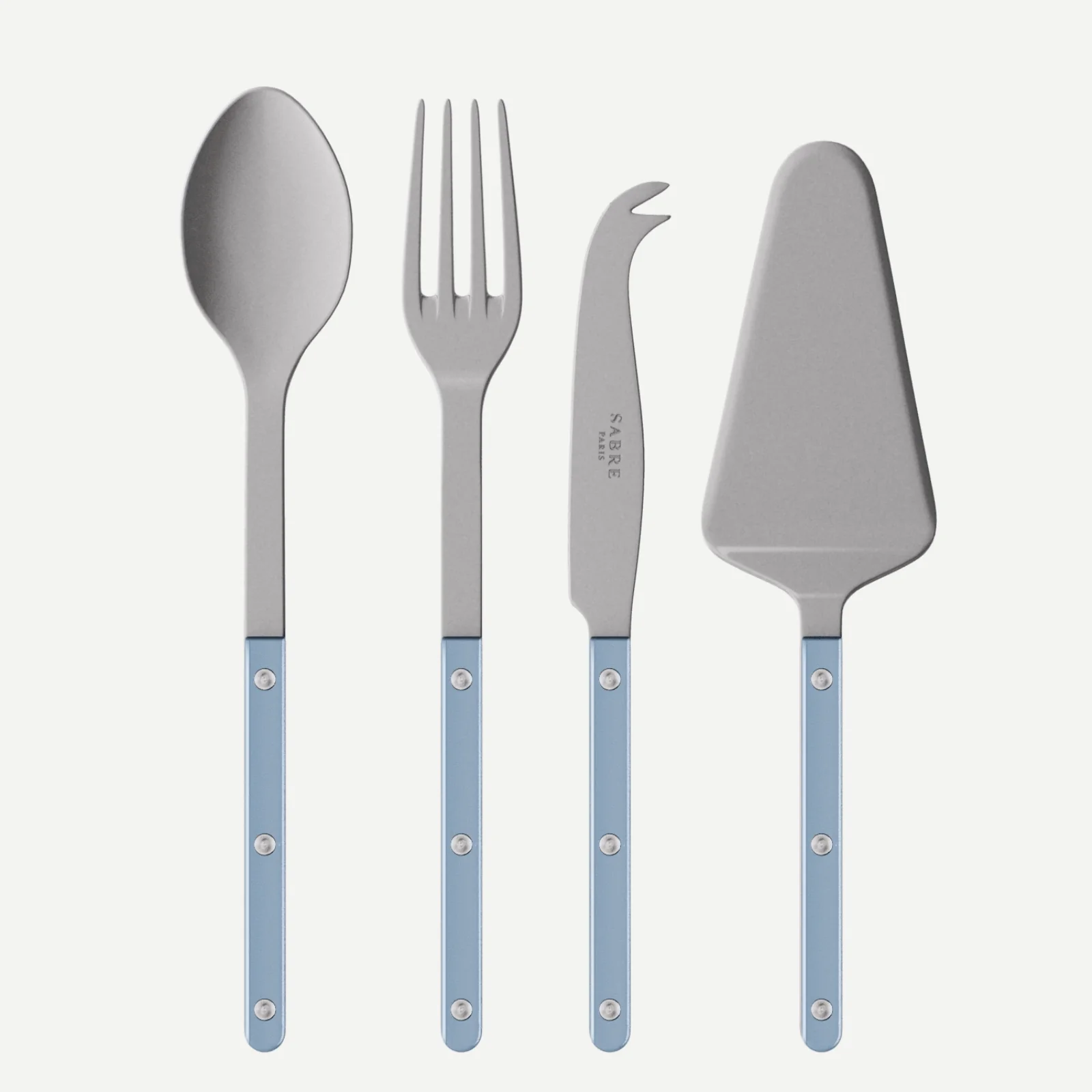 Bistrot Vintage Pearly, Bleu clair - Set Les Essentiels Bistrot - ensemble de 4 couverts de service