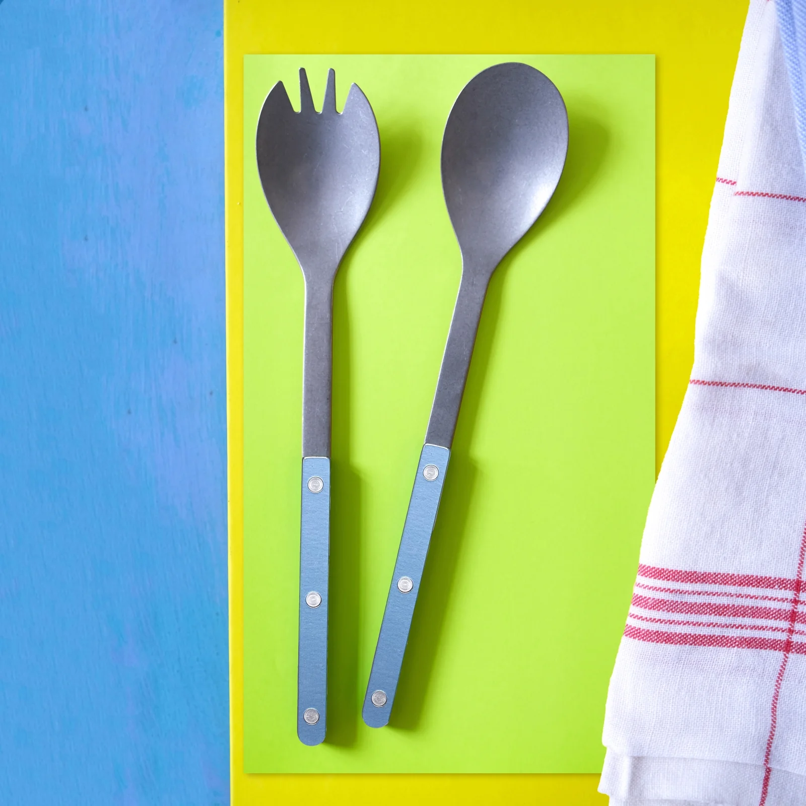 Bistrot Vintage Pearly, Bleu clair - Couverts à salade - Image 2