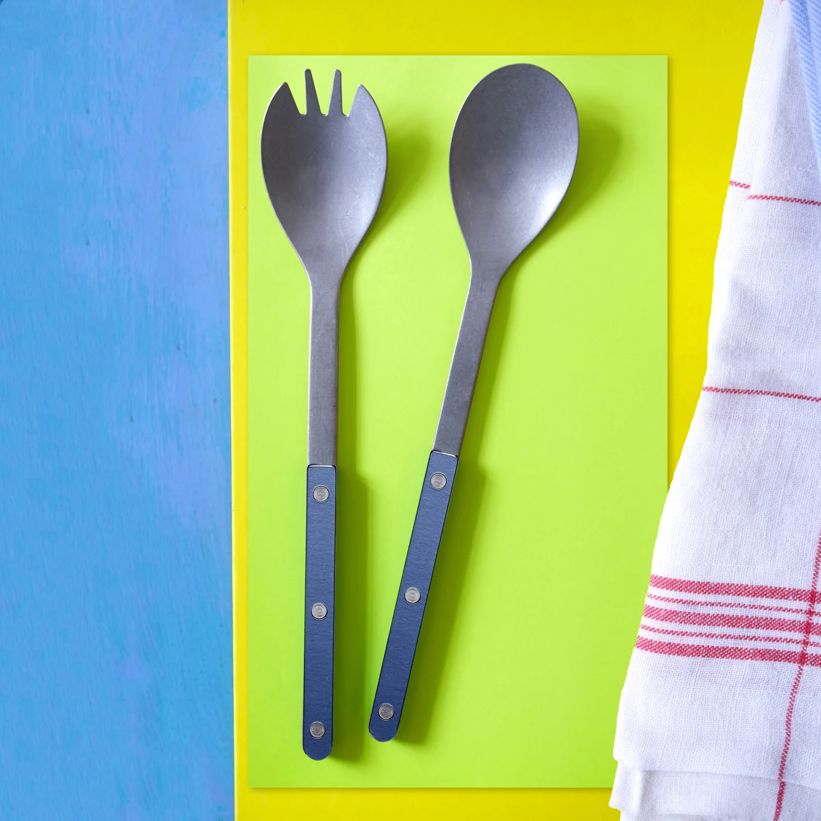Bistrot Vintage Pearly, Bleu nuit - Couverts à salade - Image 2
