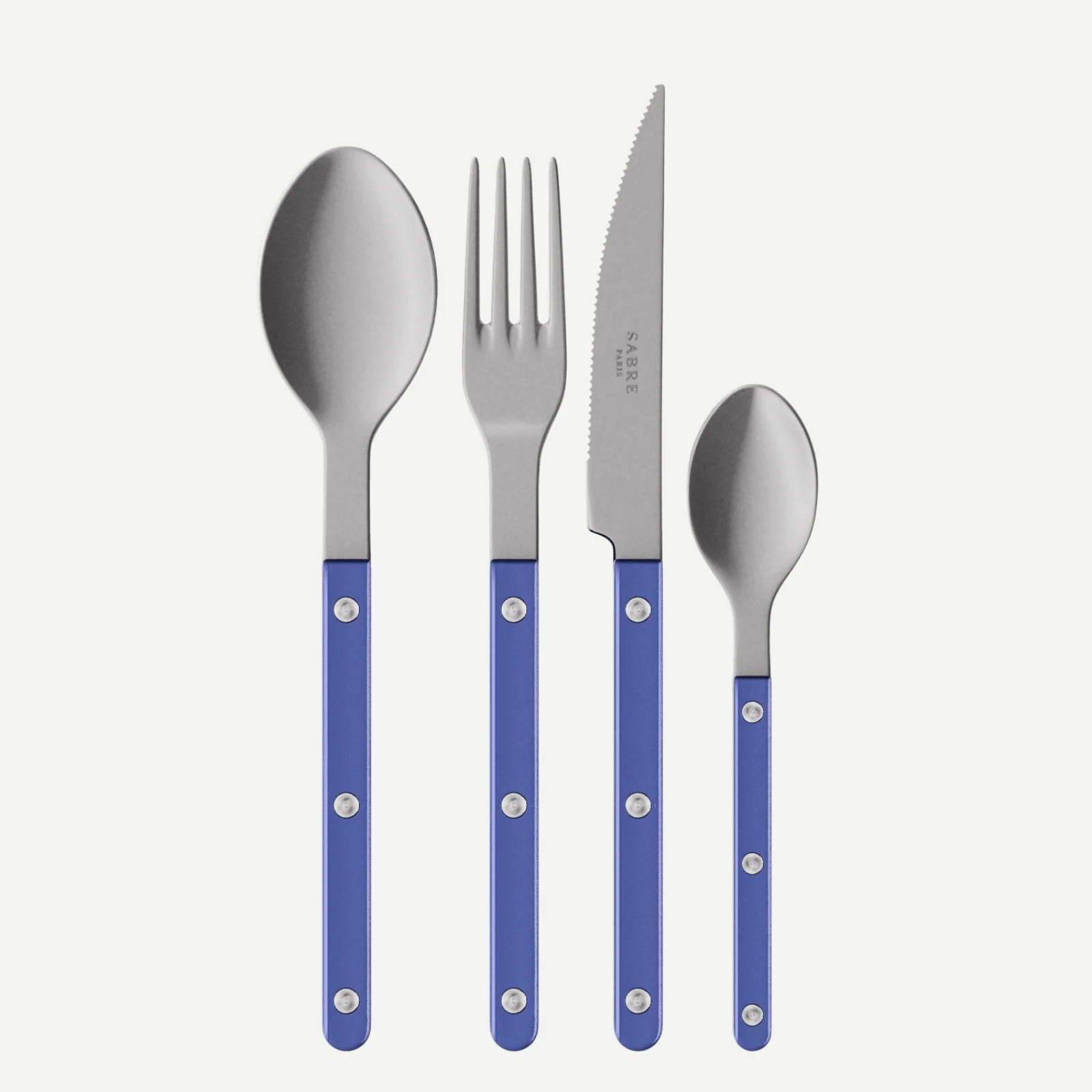 Bistrot Vintage Pearly, Bleu outremer - Set de 4 couverts de table