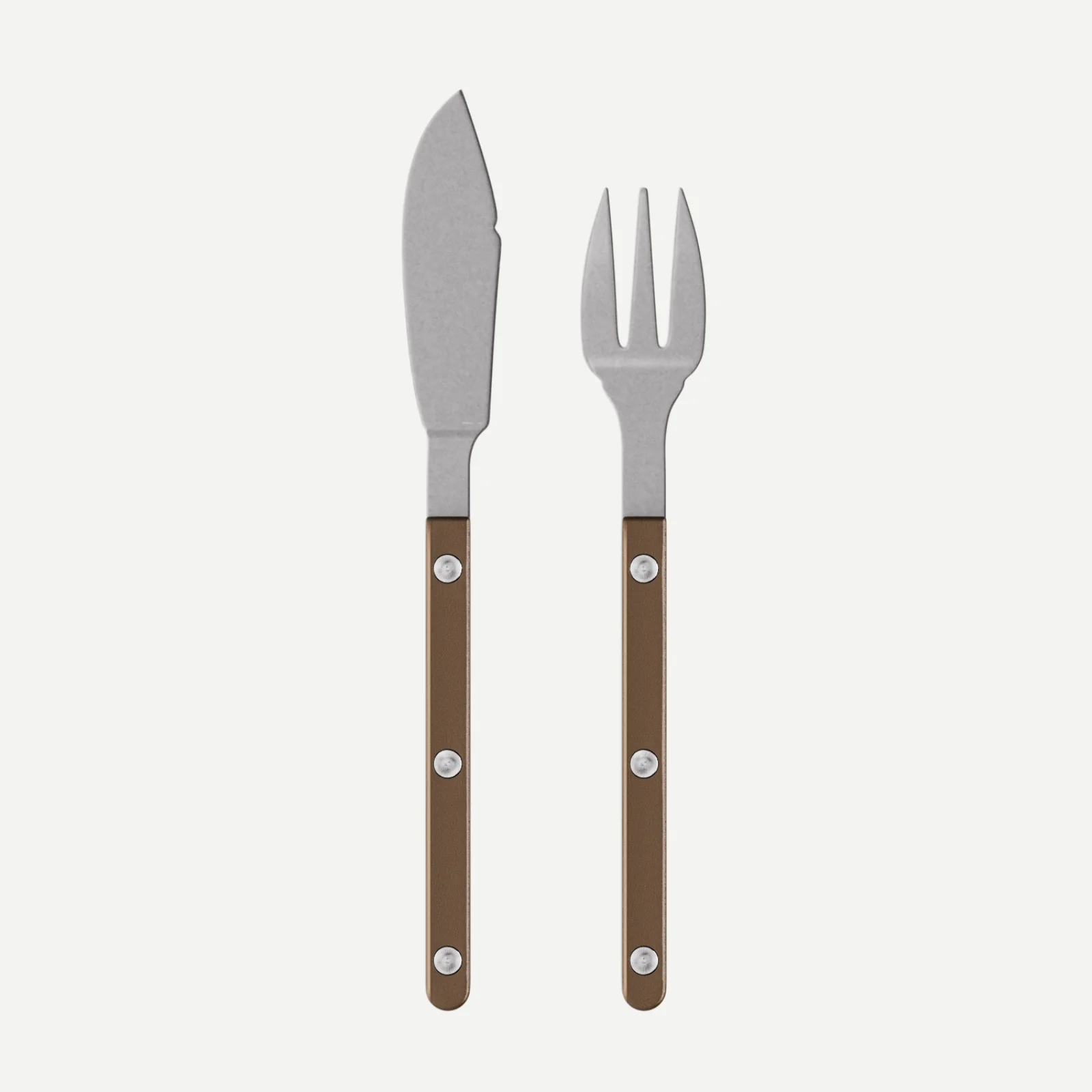 Bistrot Vintage Pearly, Marron - Couverts à poisson
