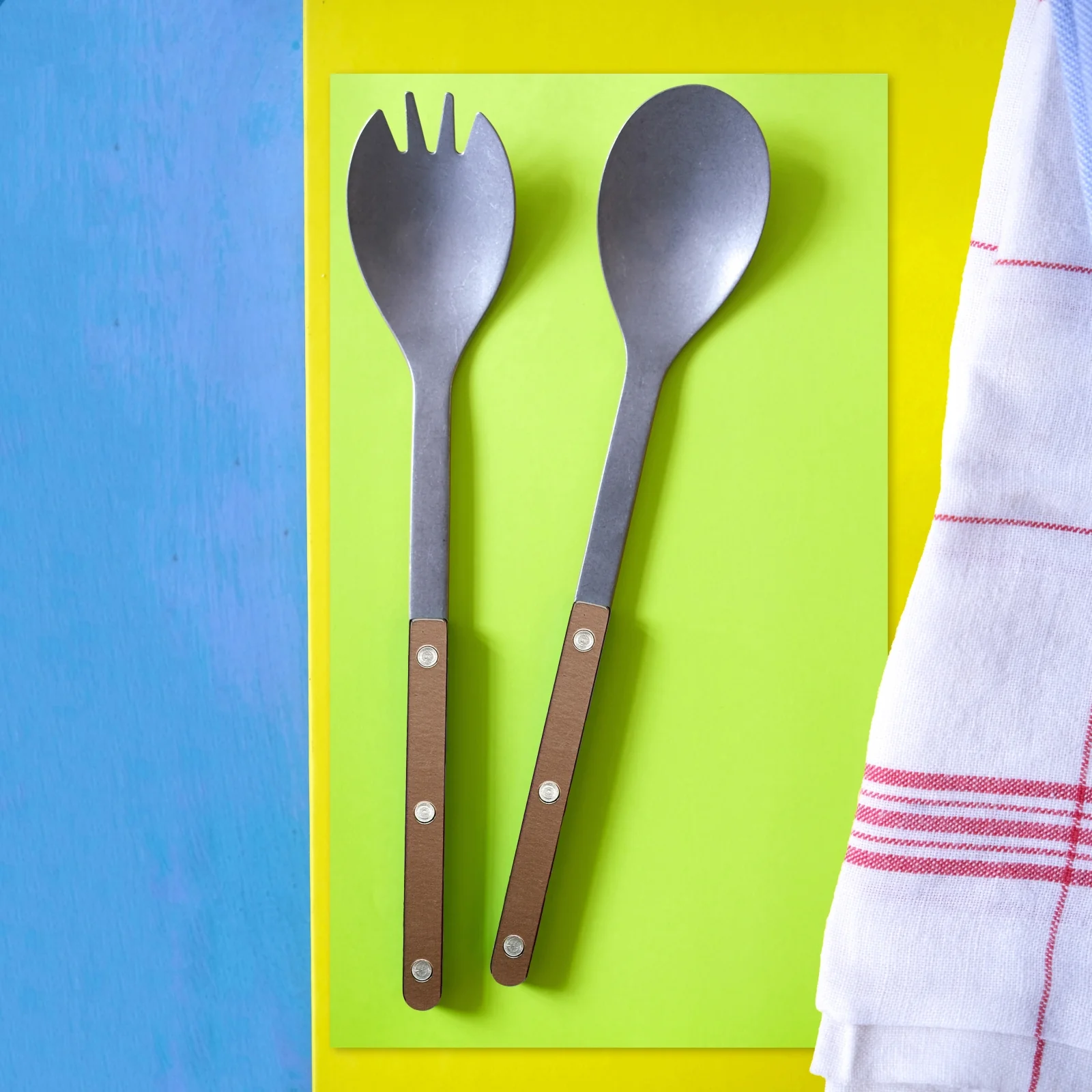 Bistrot Vintage Pearly, Marron - Couverts à salade - Image 2