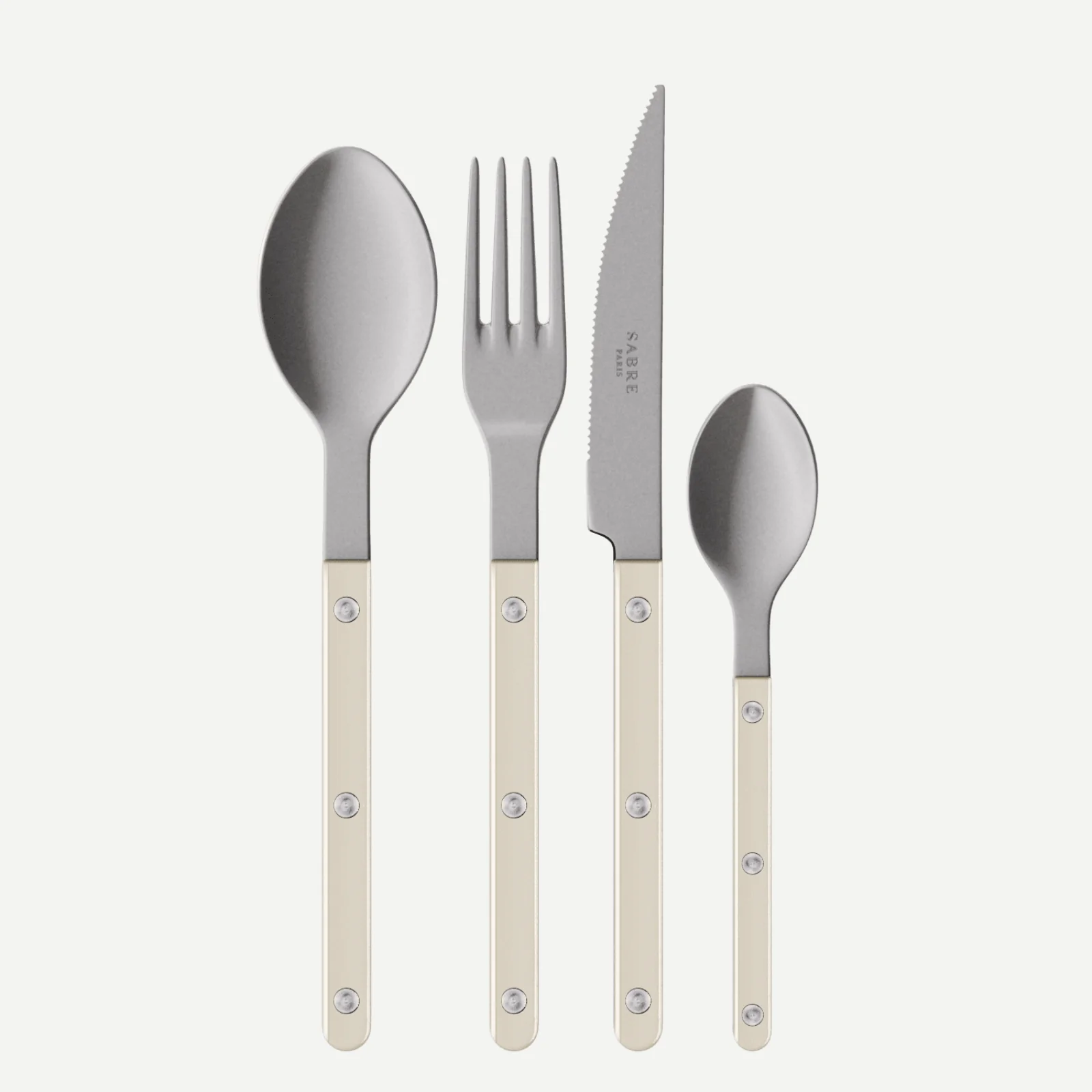Bistrot Vintage Pearly, Nacre - Set de 4 couverts de table