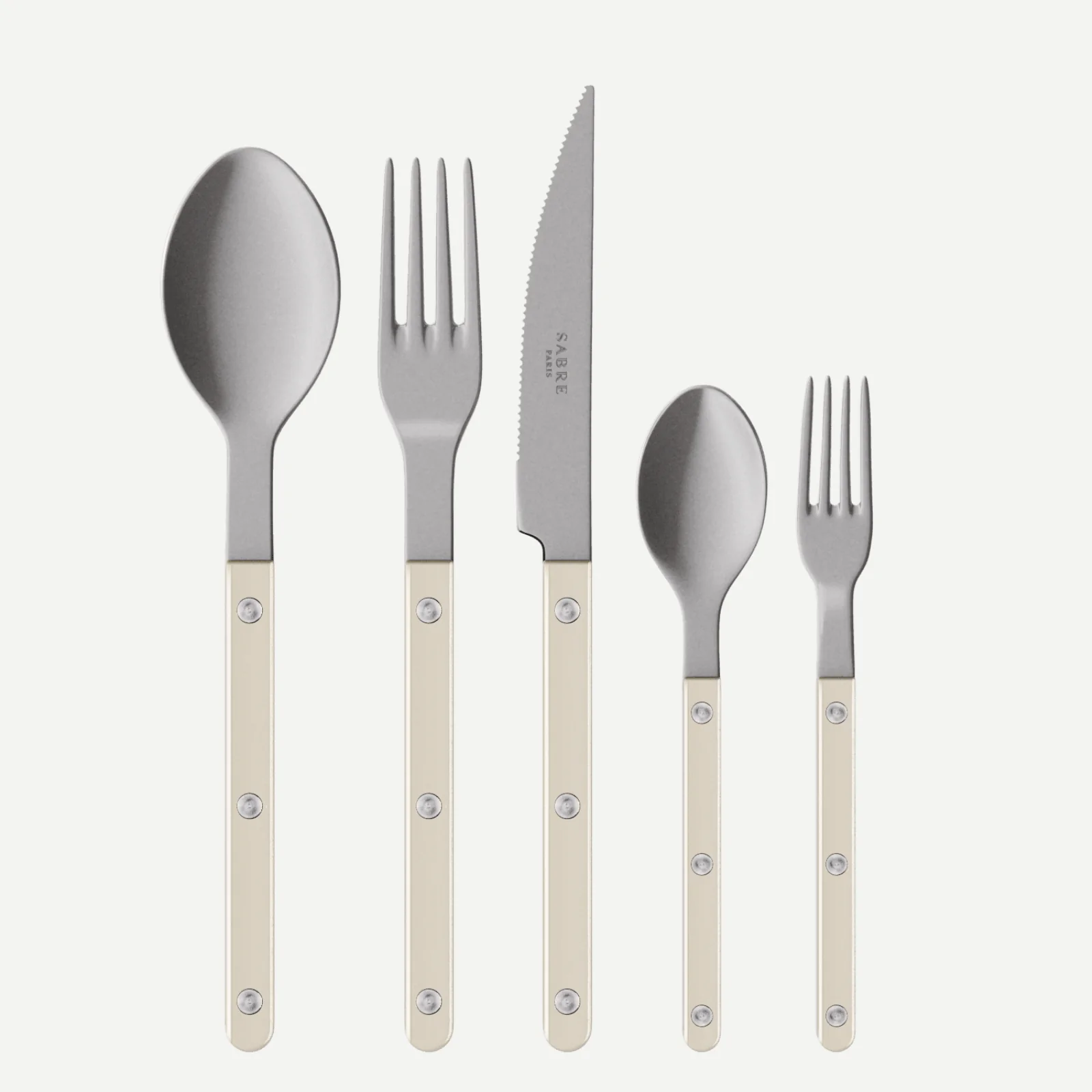 Bistrot Vintage Pearly, Nacre - Set de 5 couverts de table