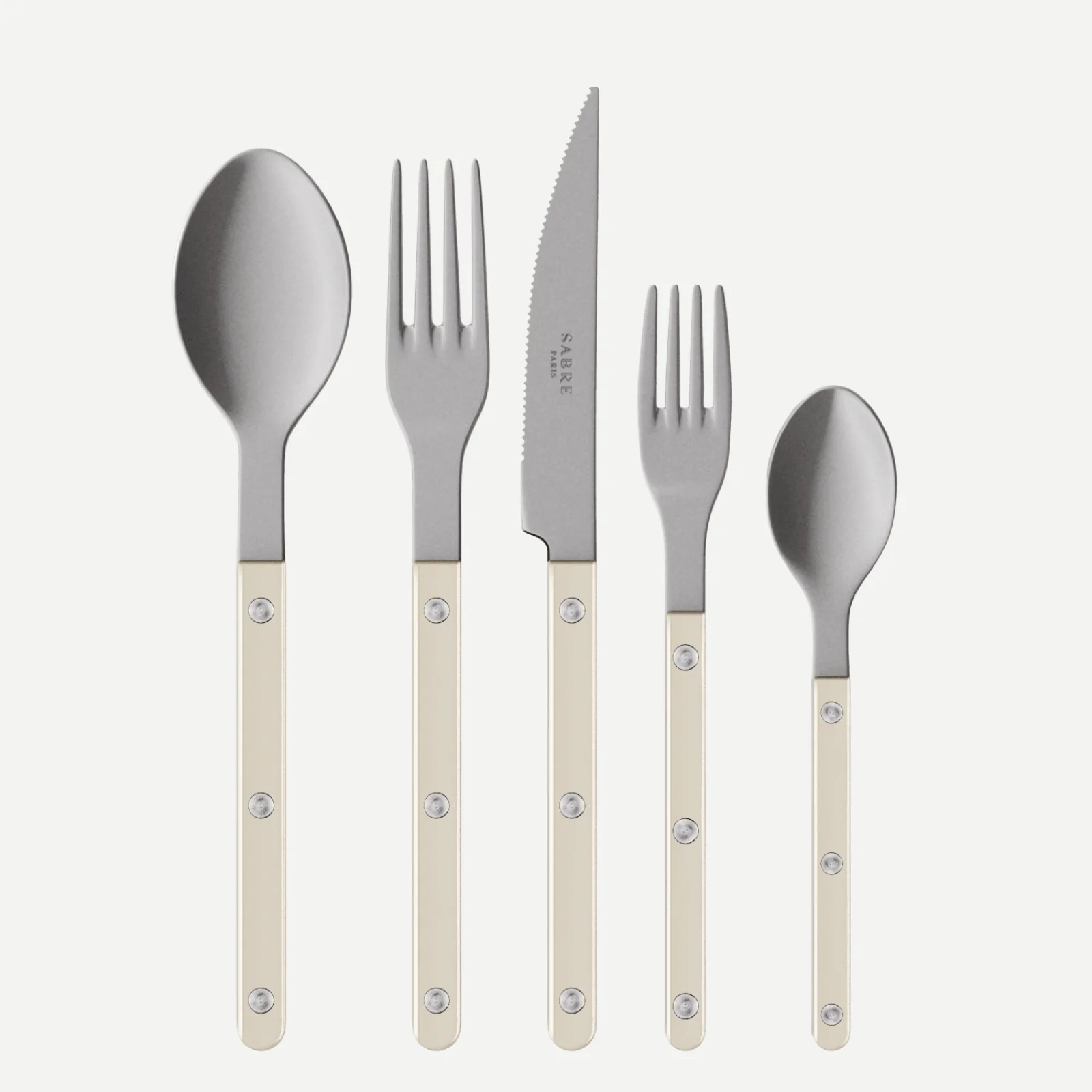 Bistrot Vintage Pearly, Nacre - Set de 5 couverts de table