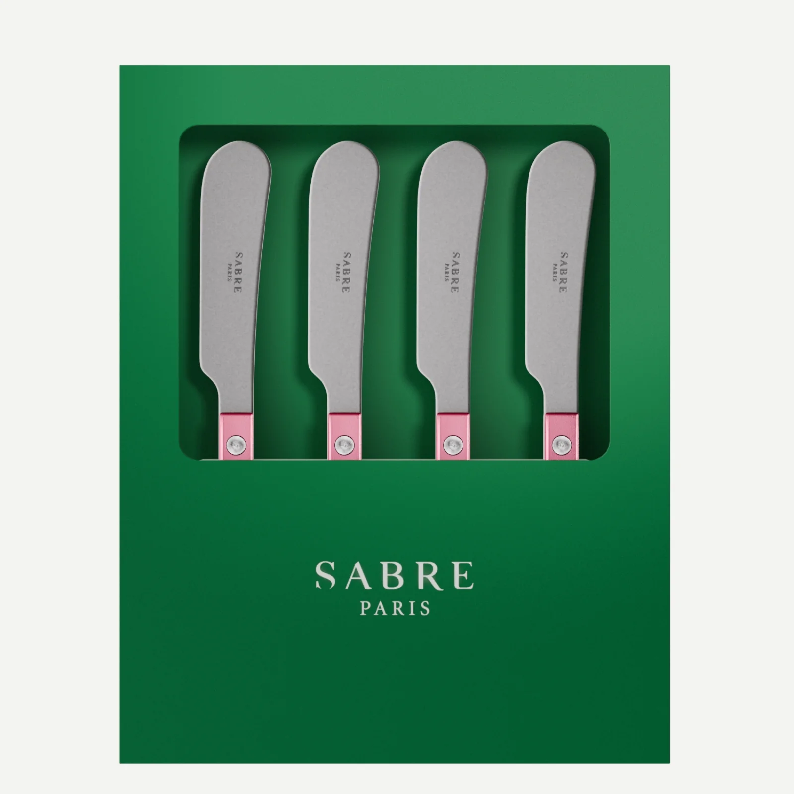 Bistrot Vintage Pearly, Rose dragée - Coffret de 4 tartineurs