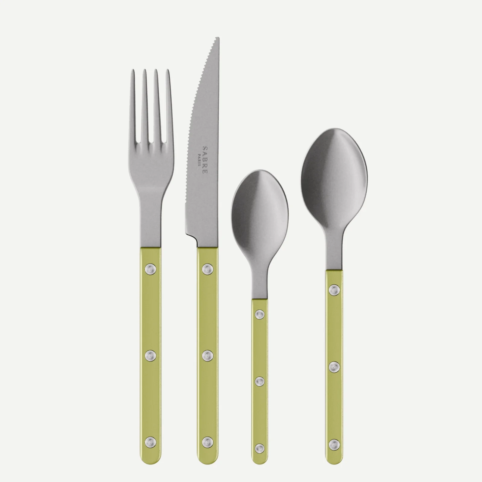 Bistrot Vintage Pearly, Tilleul - Set de 4 couverts de table