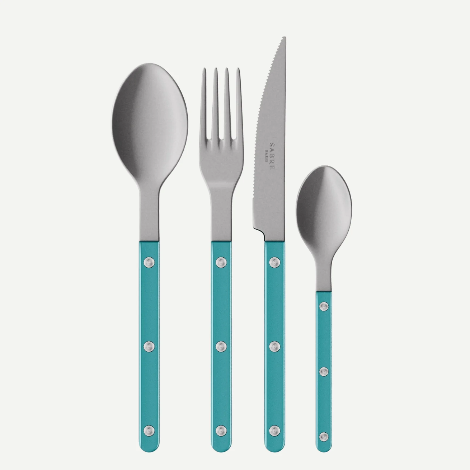 Bistrot Vintage Pearly, Turquoise - Ménagère 24 pièces
