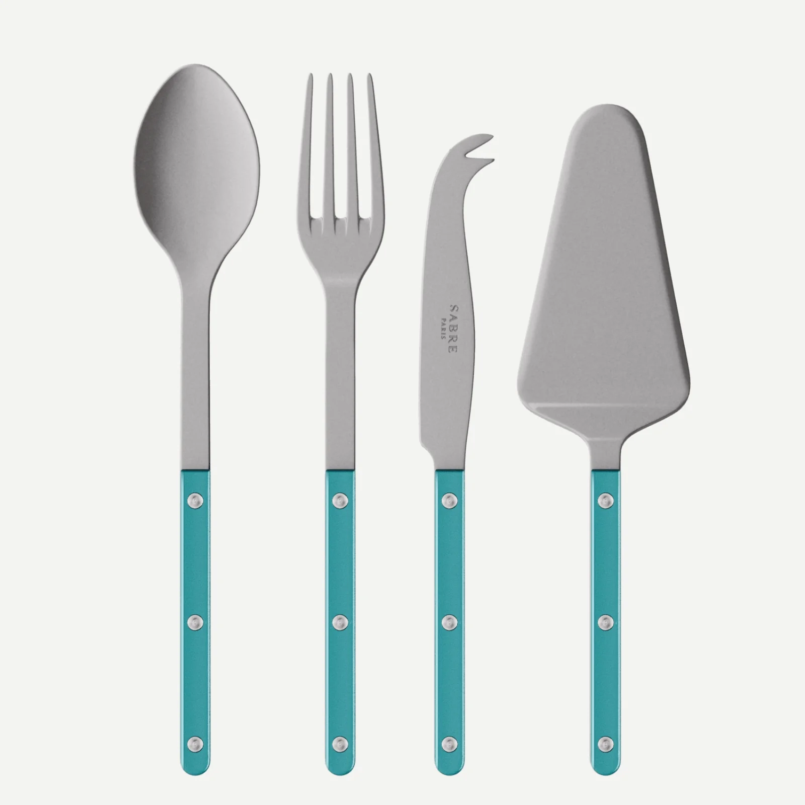 Bistrot Vintage Pearly, Turquoise - Set Les Essentiels Bistrot - ensemble de 4 couverts de service