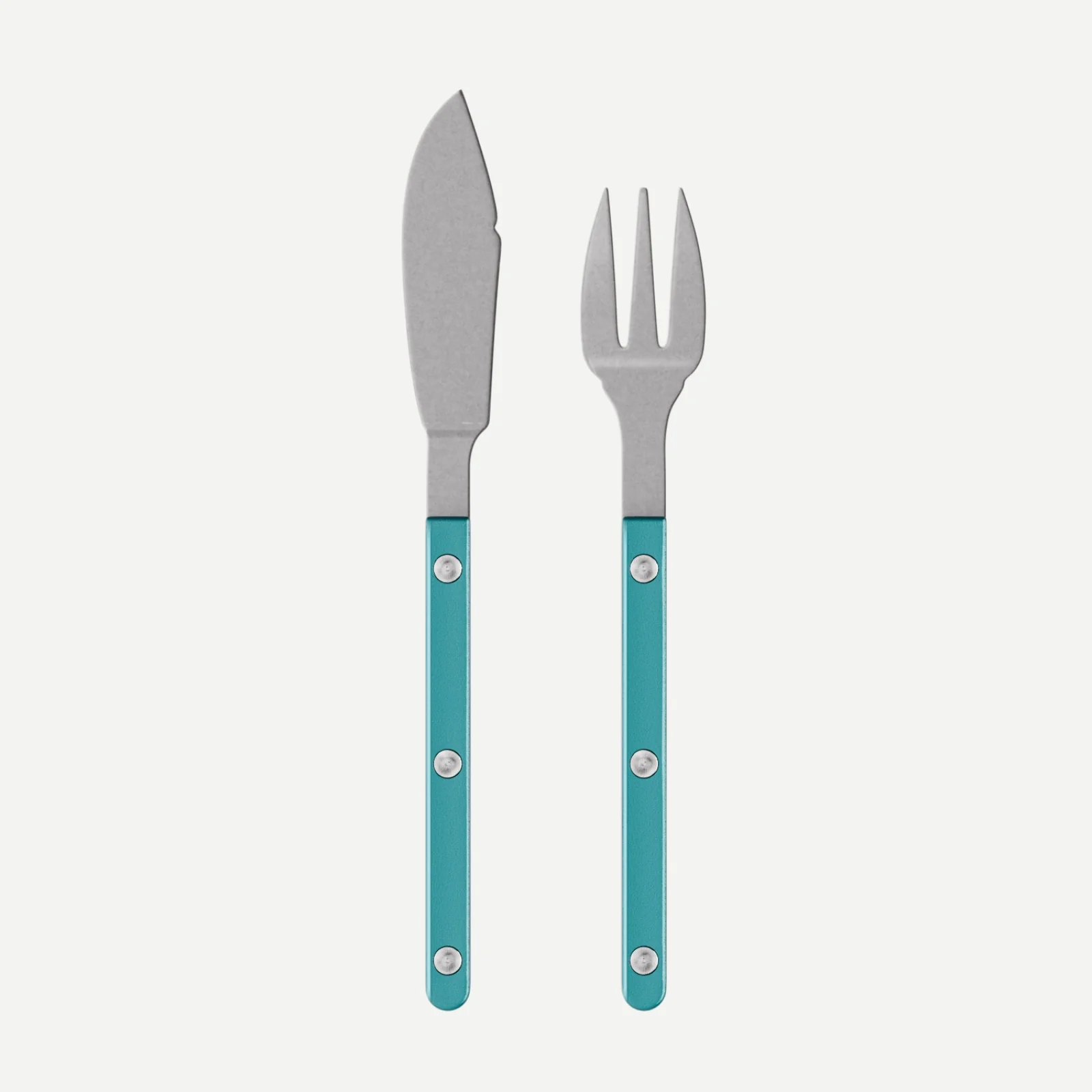 Bistrot Vintage Pearly, Turquoise - Couverts à poisson