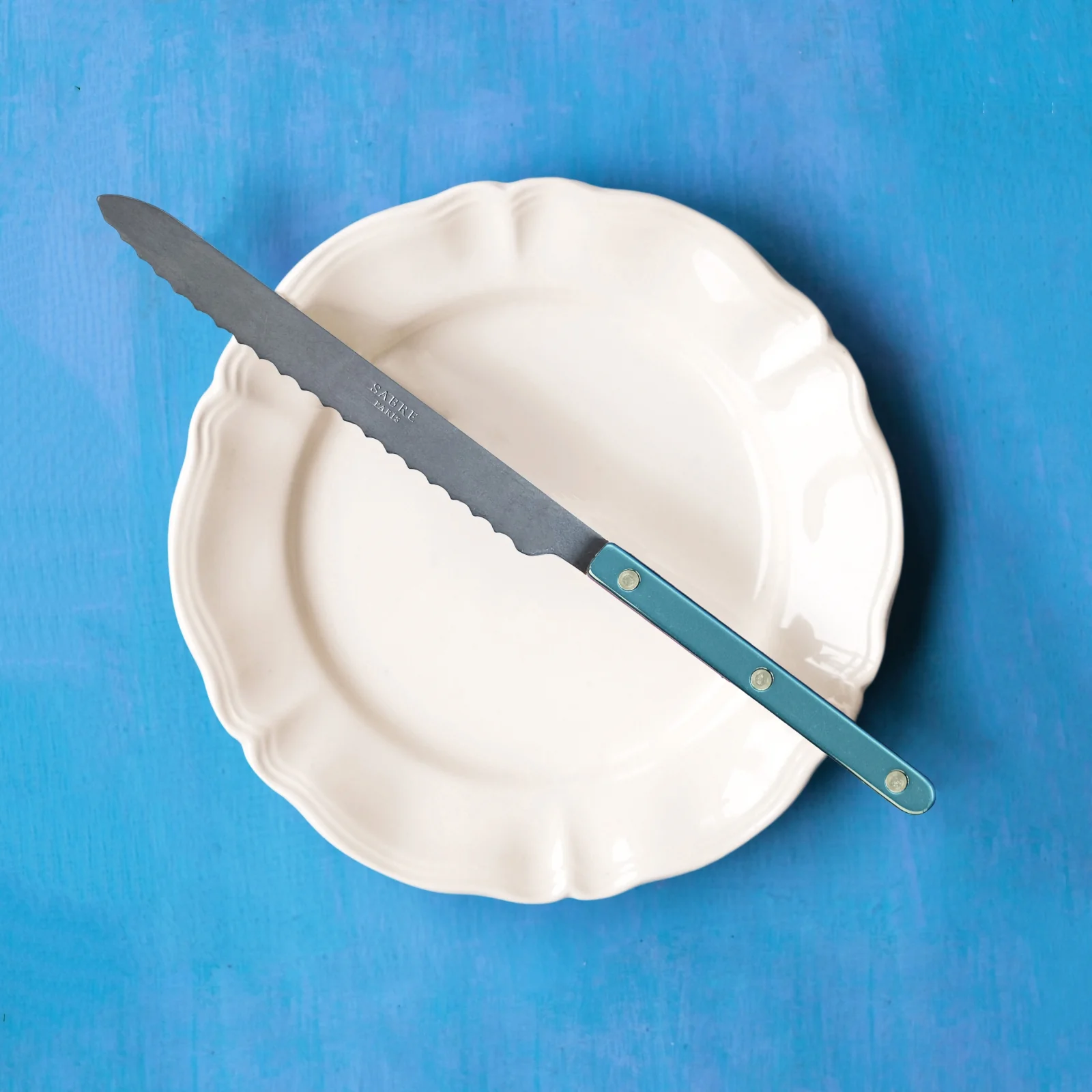 Bistrot Vintage Pearly, Turquoise - Couteau à pain - Image 2