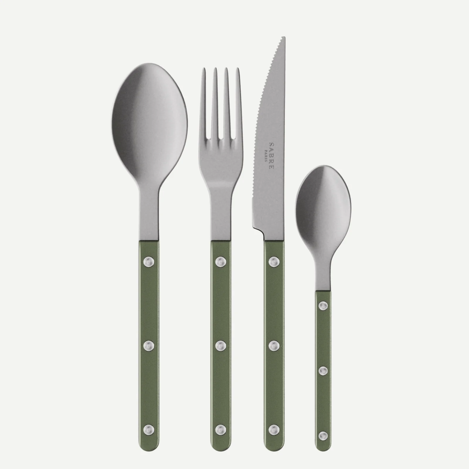 Bistrot Vintage Pearly, Vert foncé - Ménagère 24 pièces