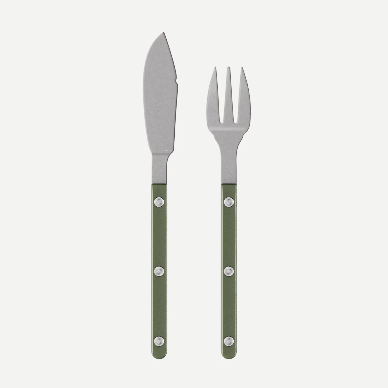 Bistrot Vintage Pearly, Vert foncé - Couverts à poisson