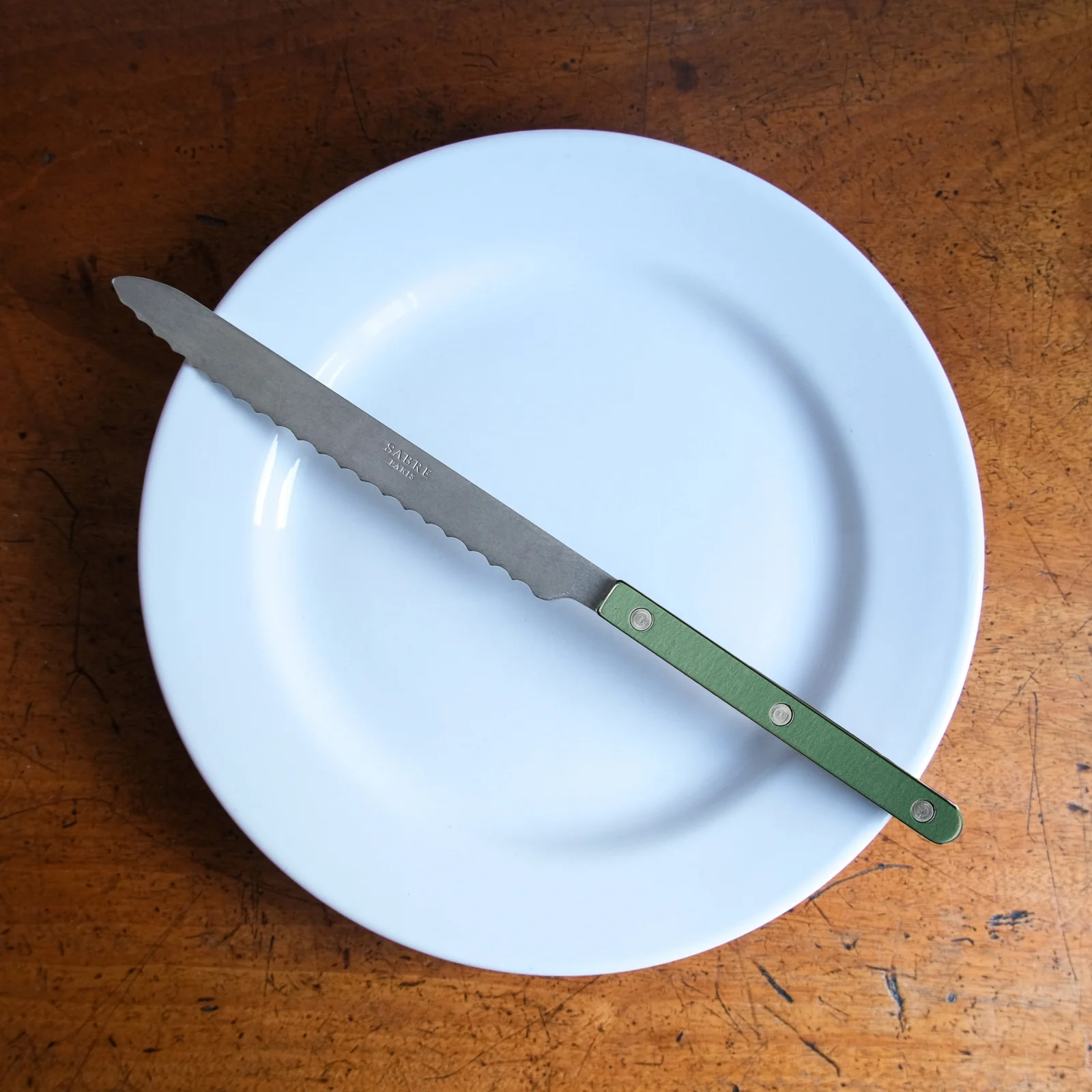 Bistrot Vintage Pearly, Vert foncé - Couteau à pain - Image 2