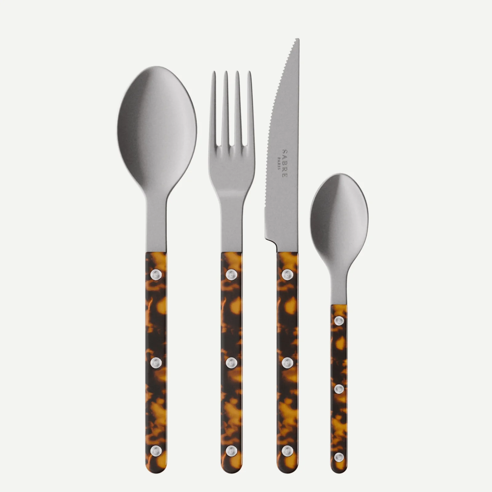 Bistrot Vintage Tortue, Effet Écaille - Ménagère 24 pièces