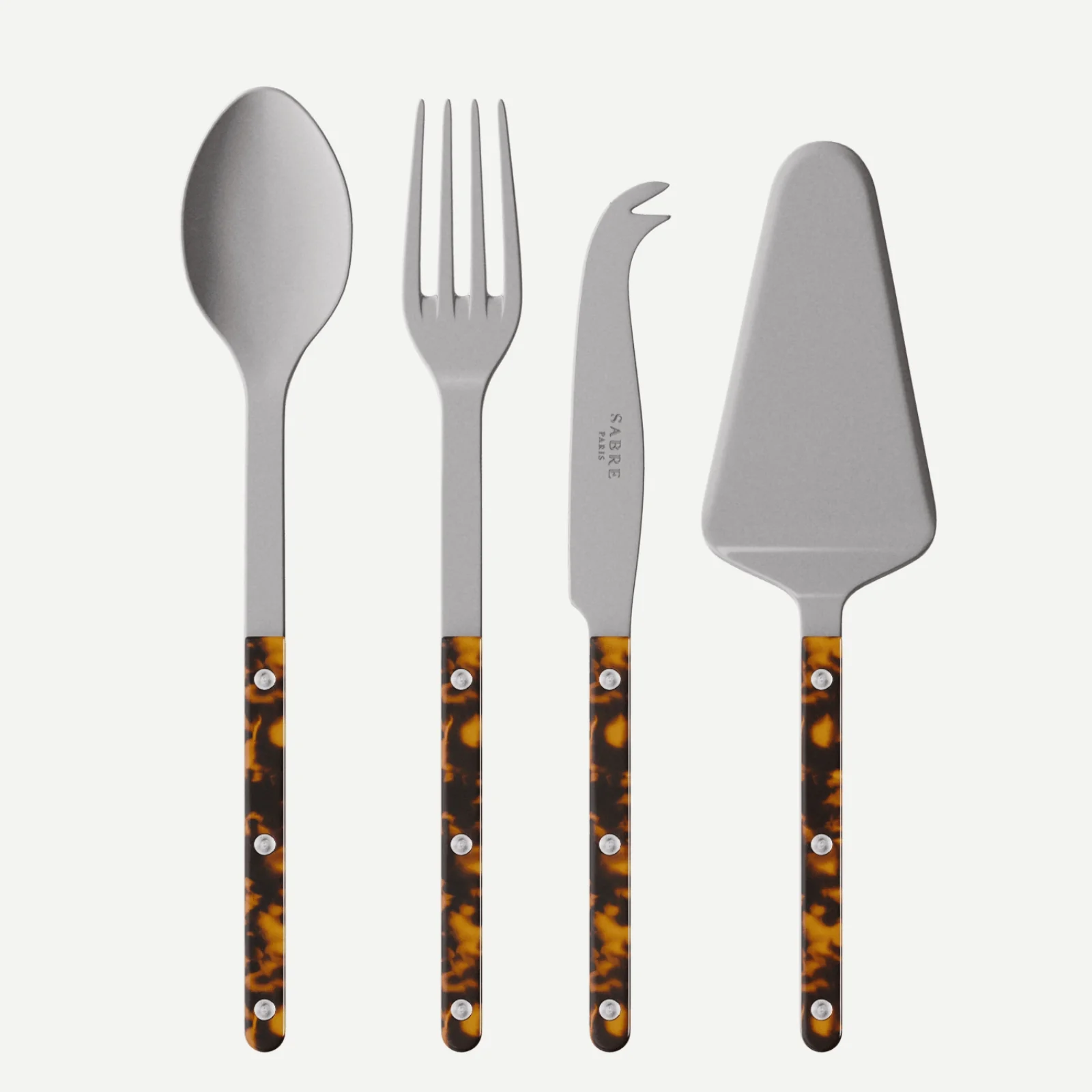 Bistrot Vintage Tortue, Effet Écaille - Set Les Essentiels Bistrot - ensemble de 4 couverts de service