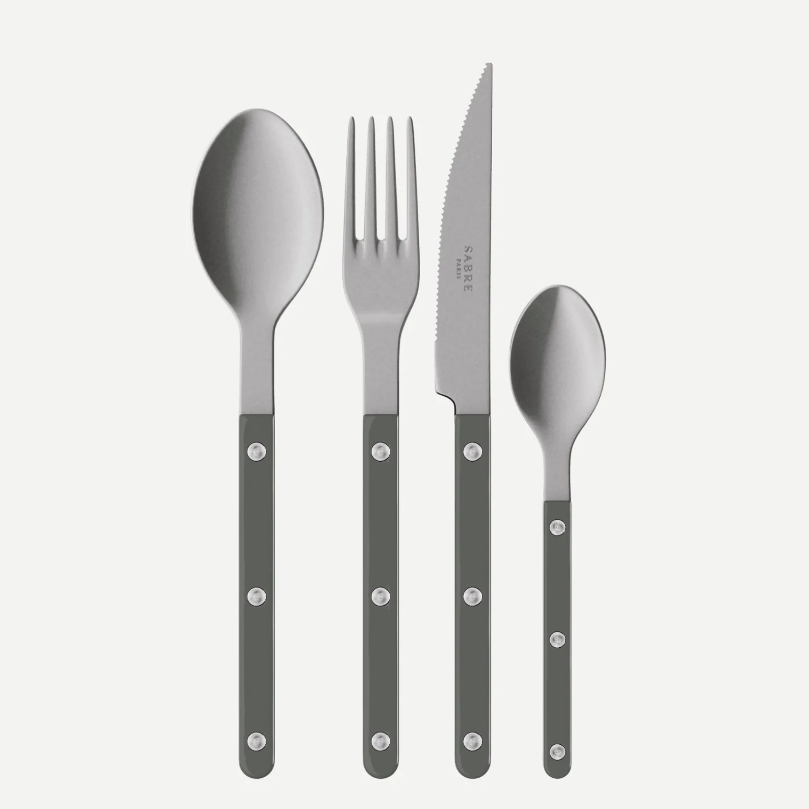 Bistrot Vintage Uni, Anthracite - Ménagère 24 pièces