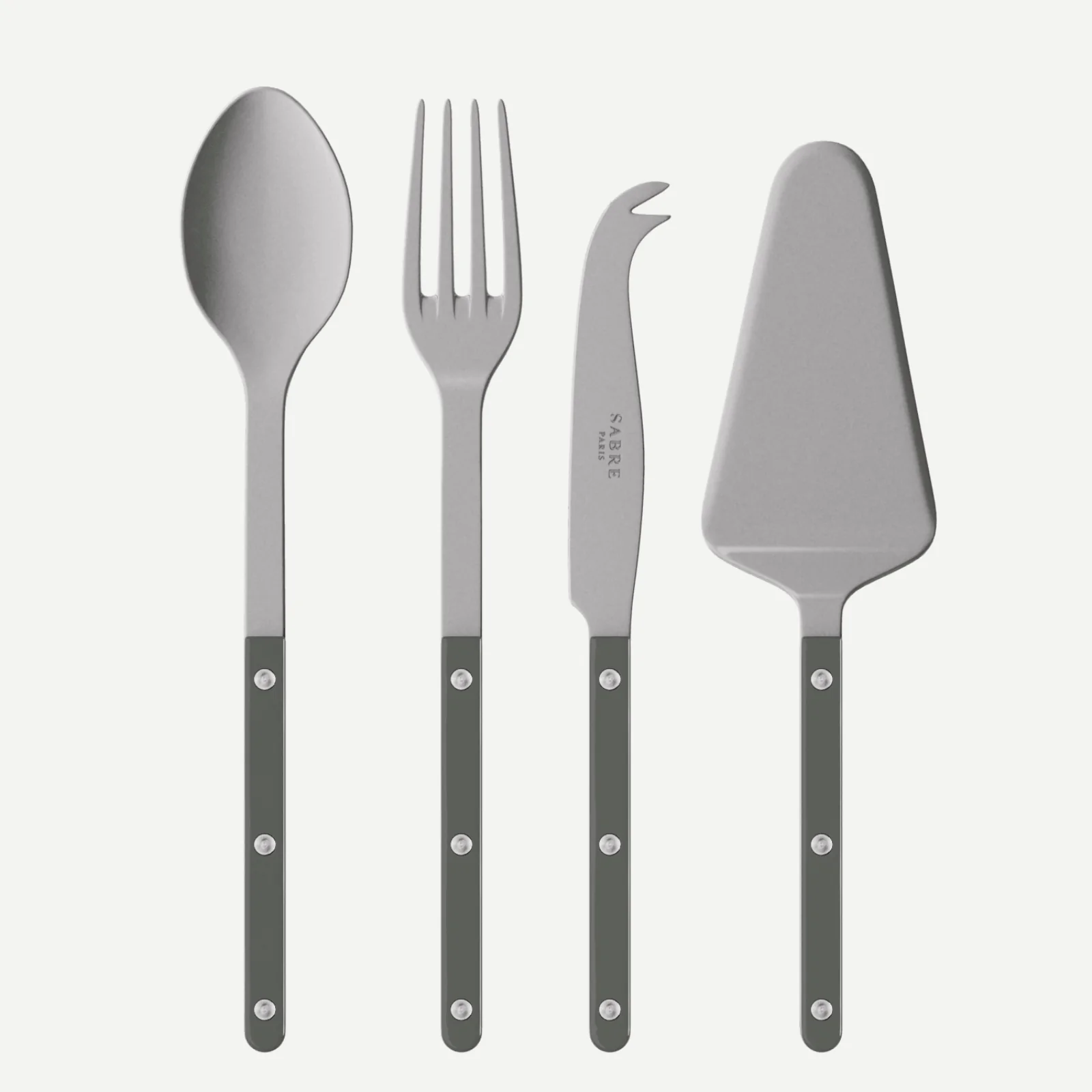 Bistrot Vintage Uni, Anthracite - Set Les Essentiels Bistrot - ensemble de 4 couverts de service