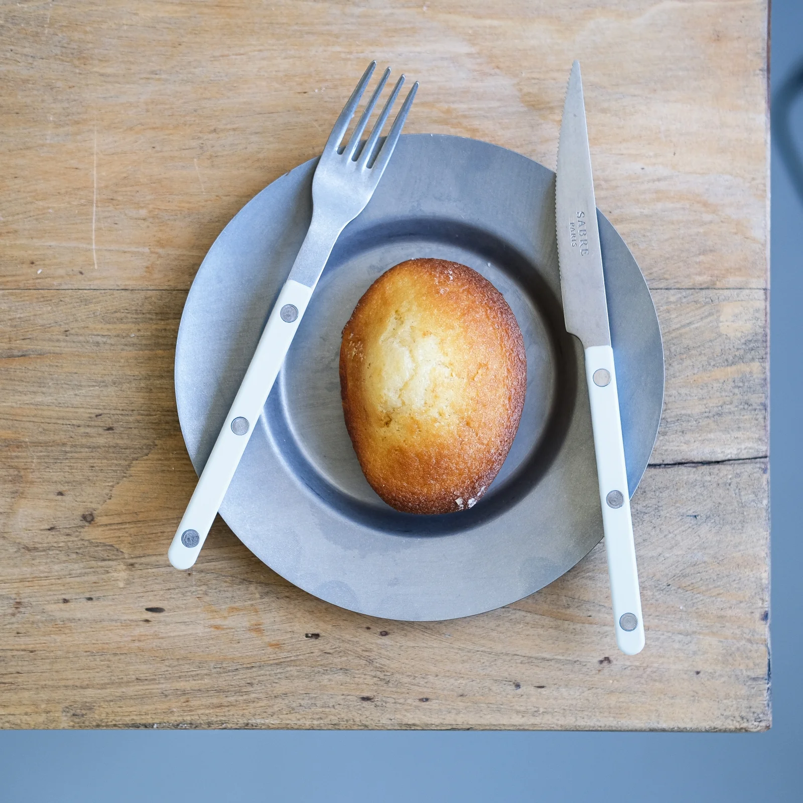 Bistrot Vintage Uni, Blanc - Fourchette à dessert - Image 2