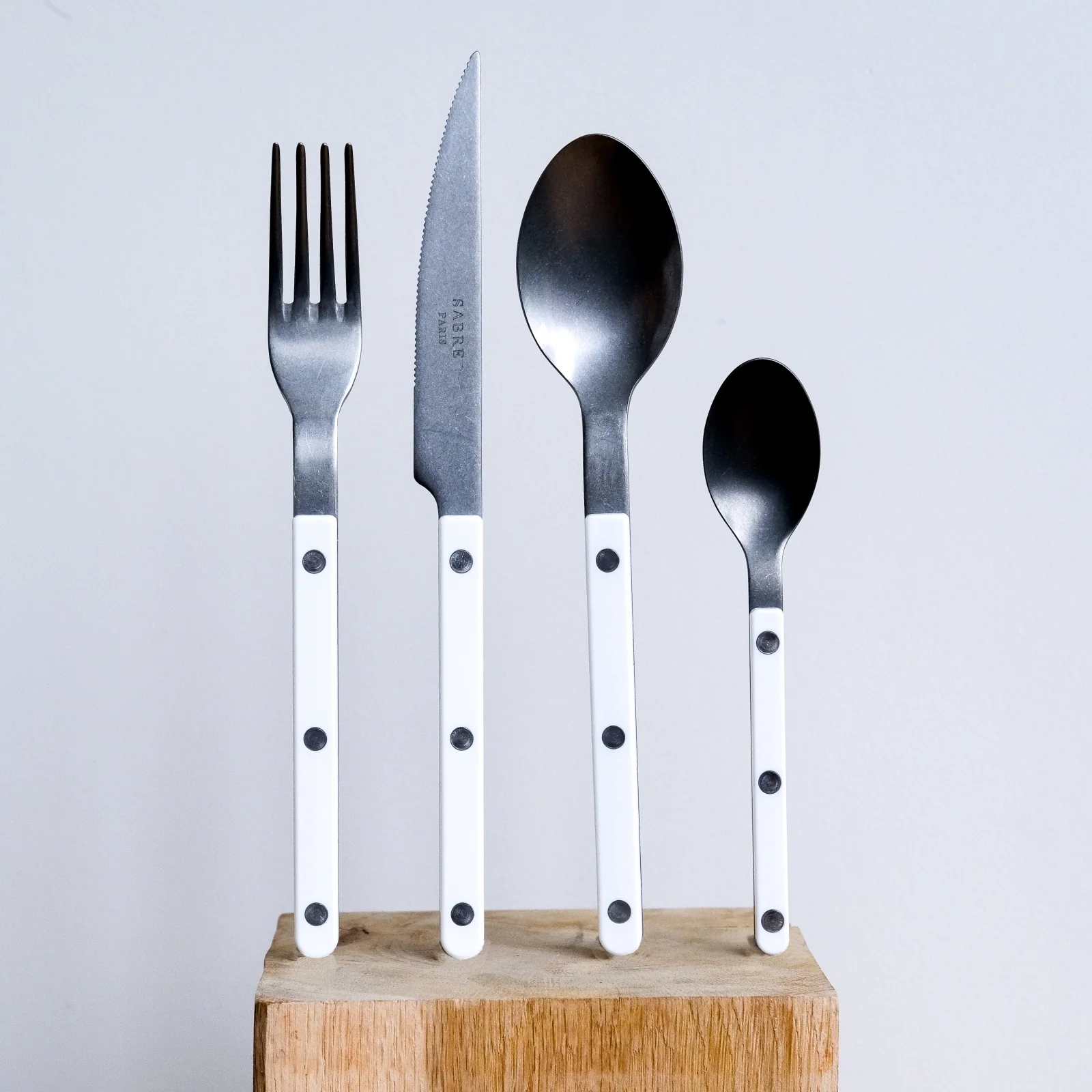 Bistrot Vintage Uni, Blanc - Petite cuillère - Image 3