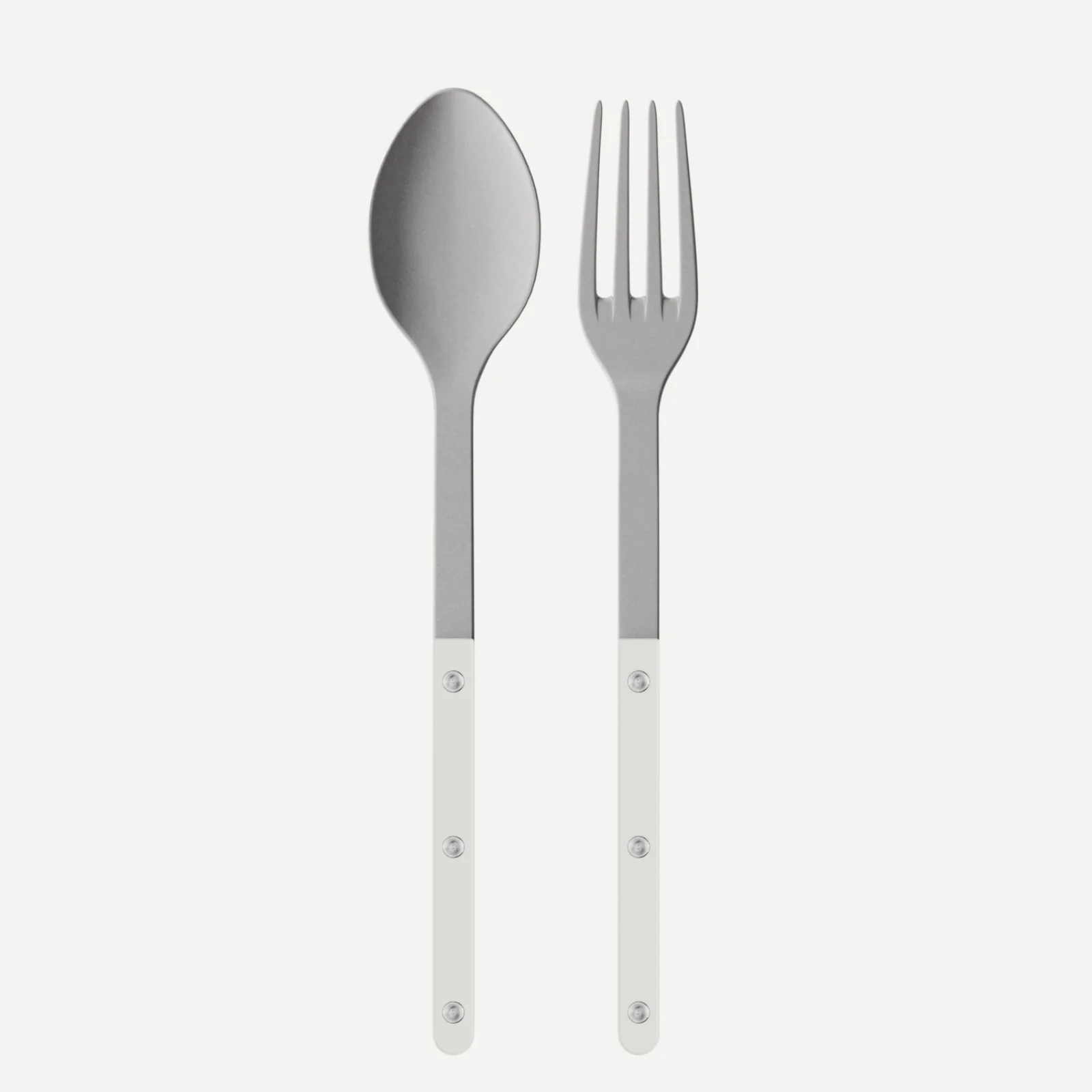 Bistrot Vintage Uni, Blanc - Couverts de service