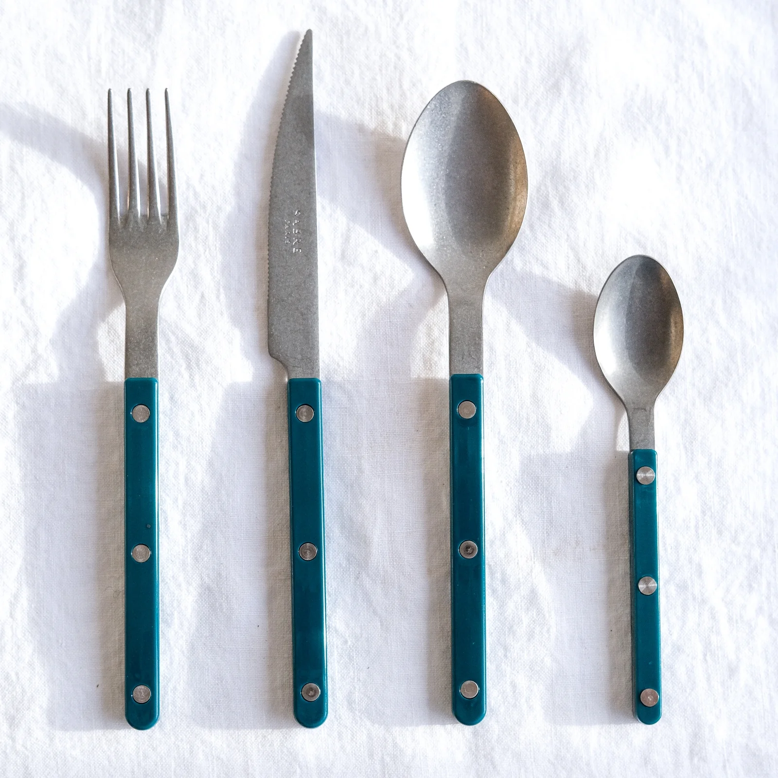 Bistrot Vintage Uni, Bleu canard - Petite cuillère - Image 6